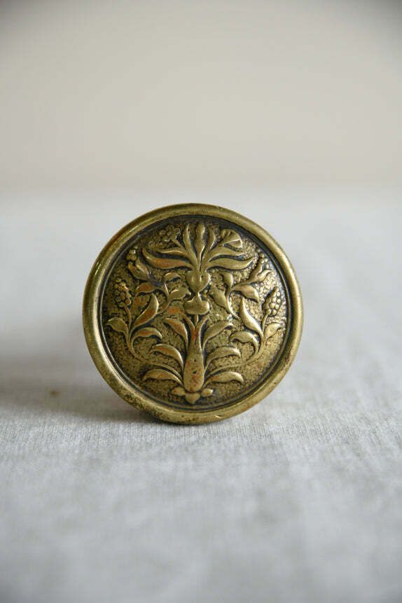 Antique Brass Door Handle, 1800s photo furniture
