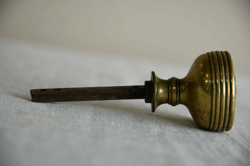 Antique Brass Door Handle, 1800s photo for sale