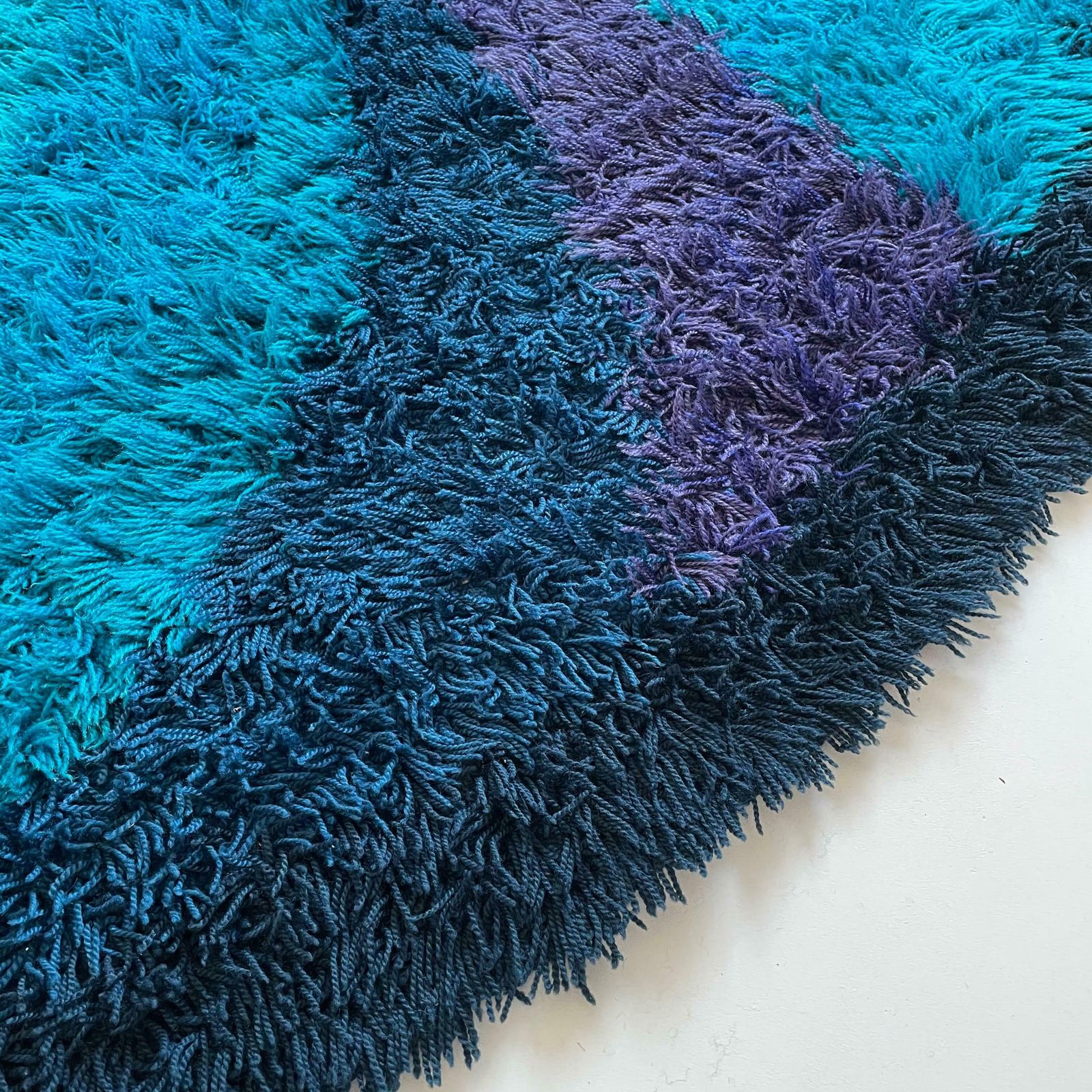 photo furniture Extra Large Original Scandinavian High Pile Rya Rug By Ege Taepper, 1970s