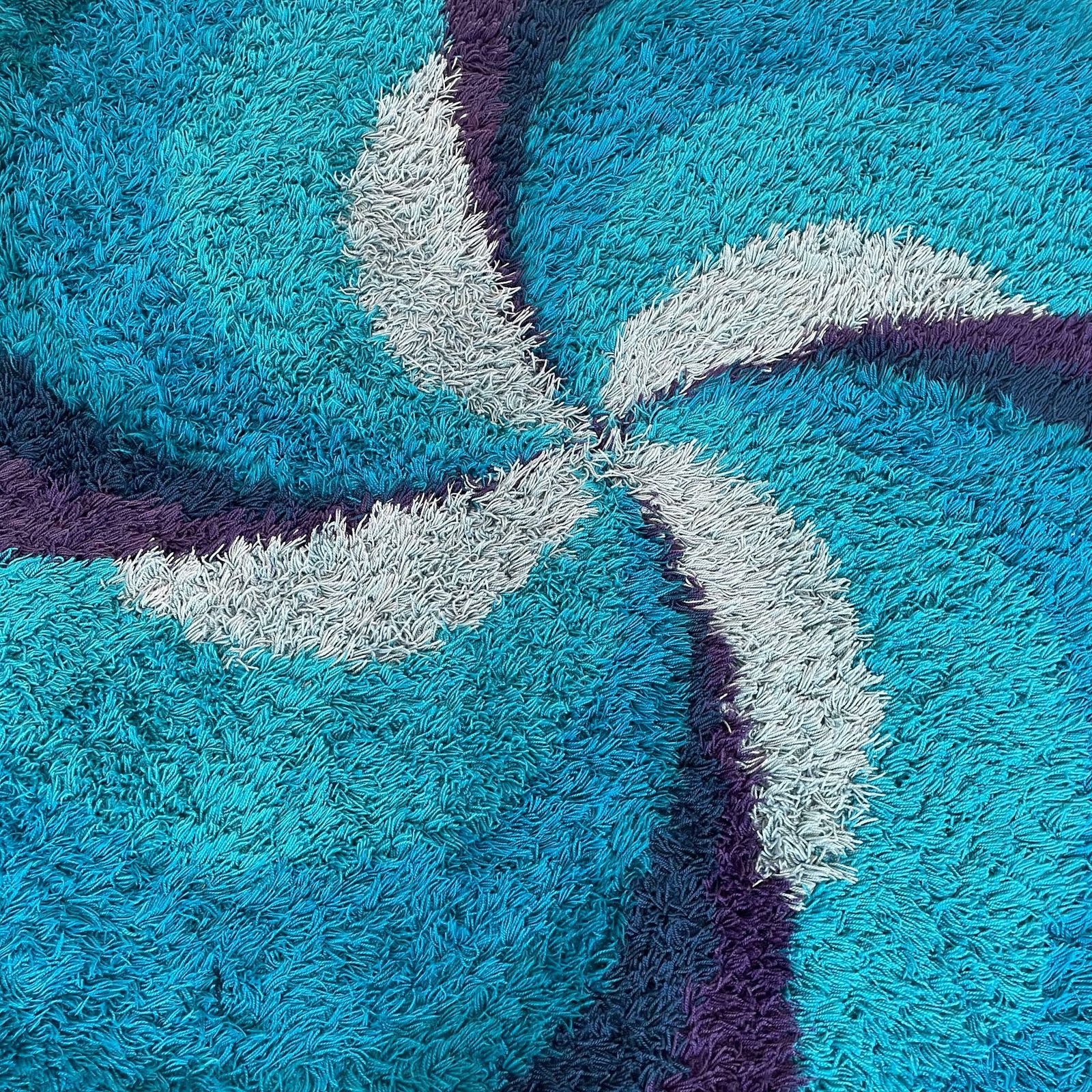 4907.0 Extra Large Original Scandinavian High Pile Rya Rug By Ege Taepper, 1970s photo