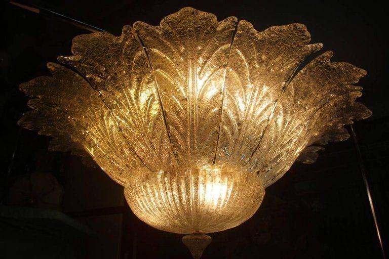 photo for sale Amazing Fantastic Chandelier Murano Art Glass 1970s Flower