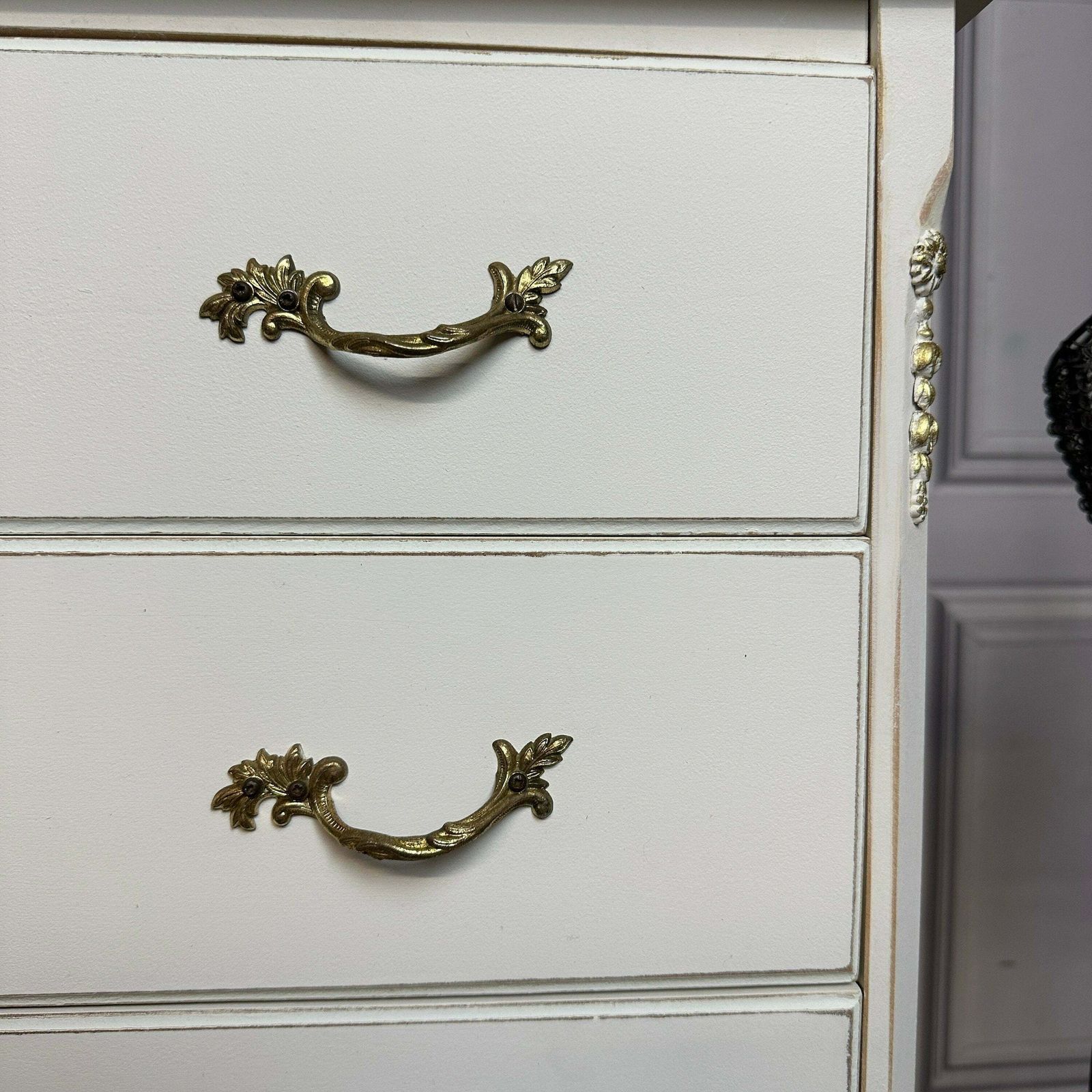 French Style Chest Of Drawers Louis Style Drawers Painted White Commissions Open photo vintage