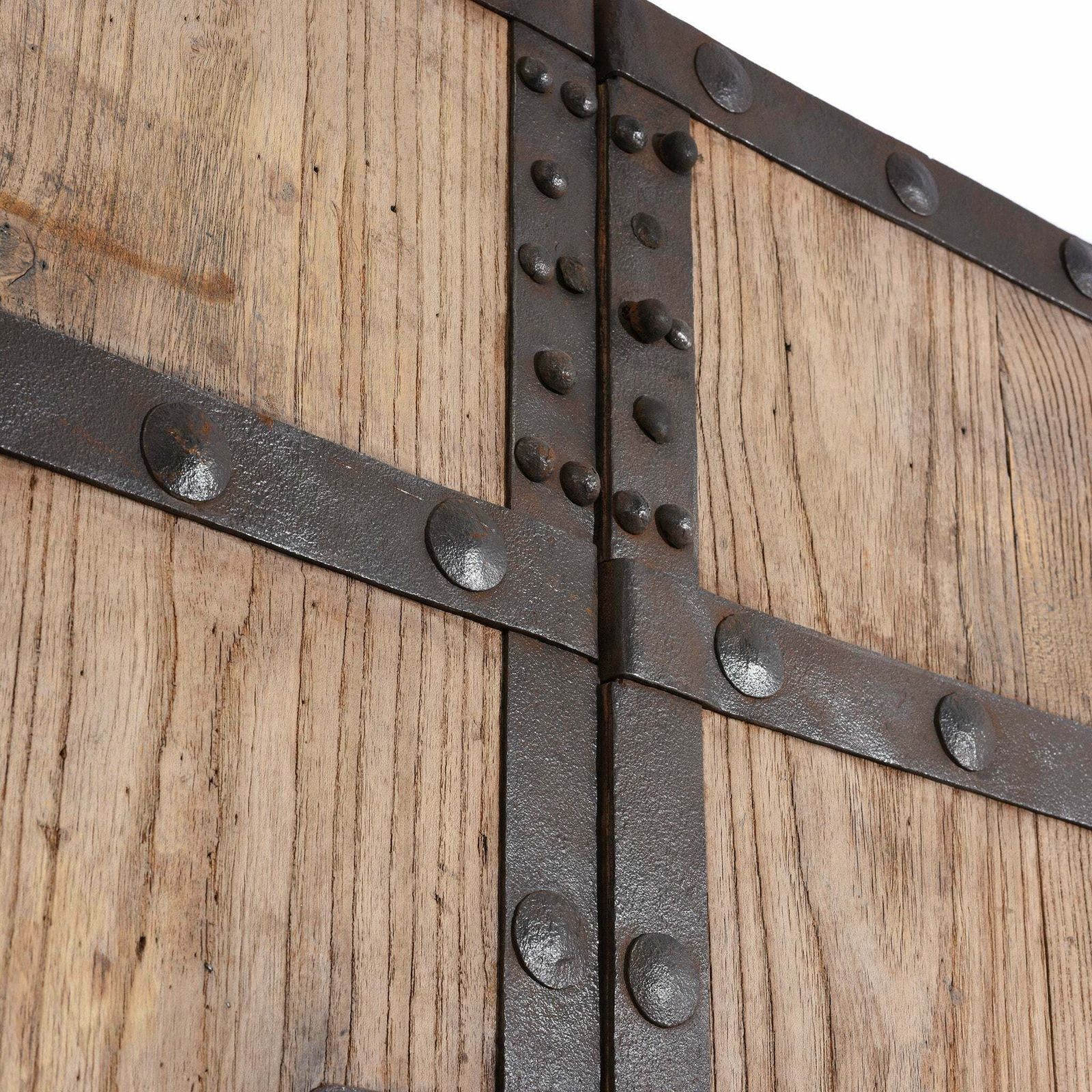Iron Bound Elm Doors From Shanxi Province   19thc photo Home Fixtures