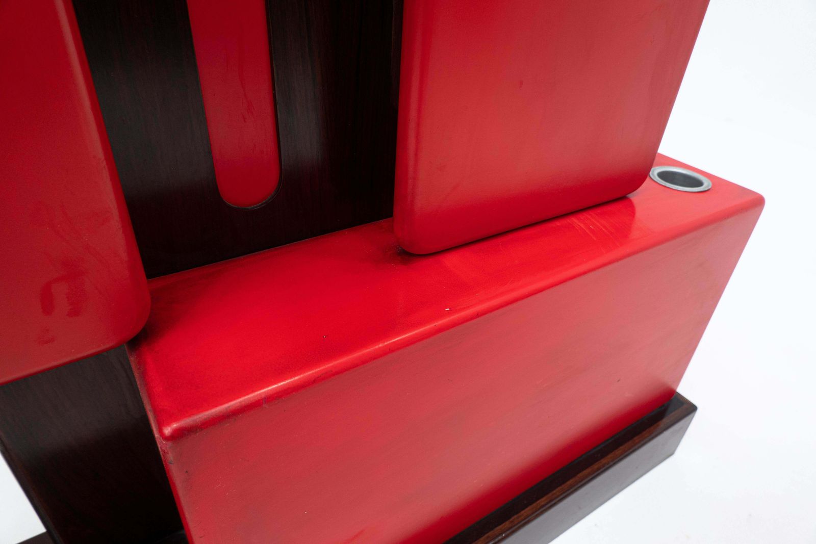 Mid Century Red Modulable Coat Rack By Carlo Di Carli For Fiarm, Italy 1960s photo vinterior