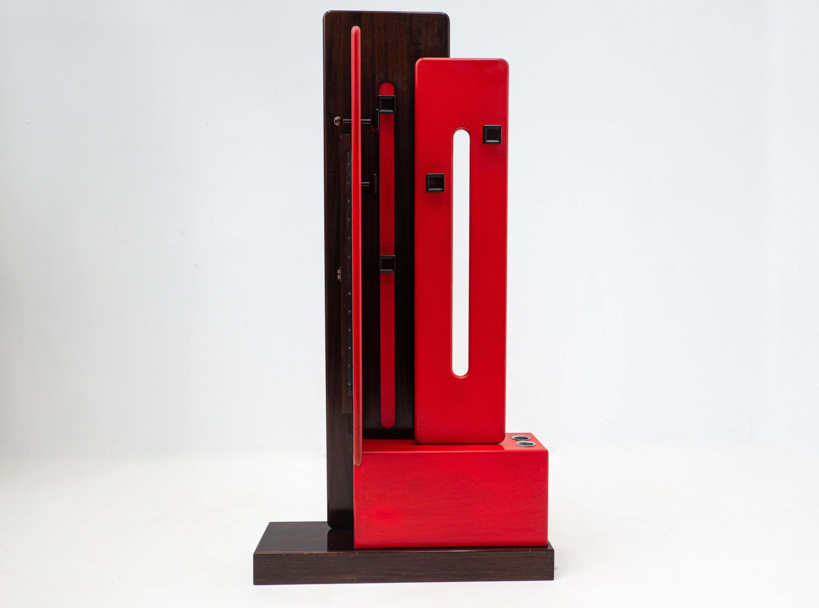 photo for sale Mid Century Red Modulable Coat Rack By Carlo Di Carli For Fiarm, Italy 1960s