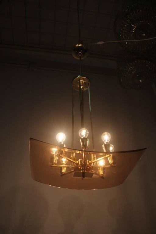 Mid Century Modern Chandelier Italian 1940 Attributed Pietro Chiesa Fontana Arte photo Lighting