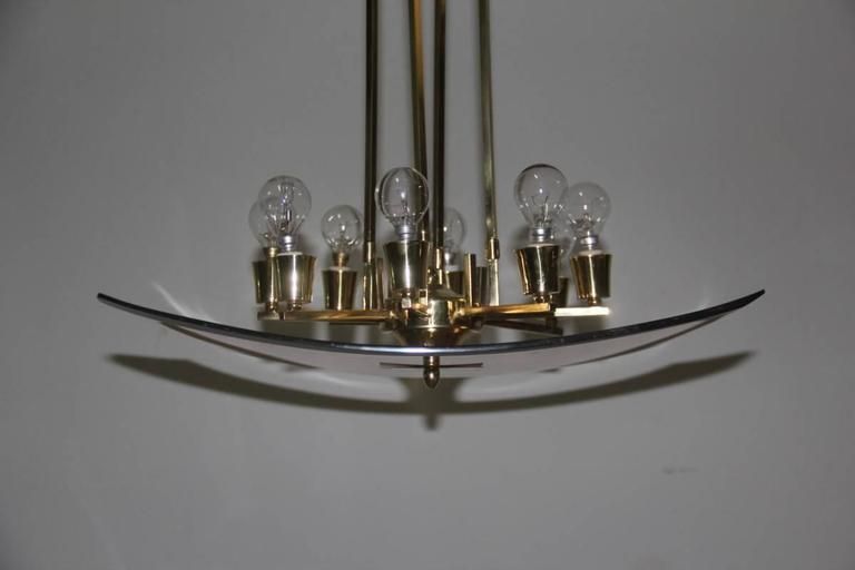 Mid Century Modern Chandelier Italian 1940 Attributed Pietro Chiesa Fontana Arte photo vinterior