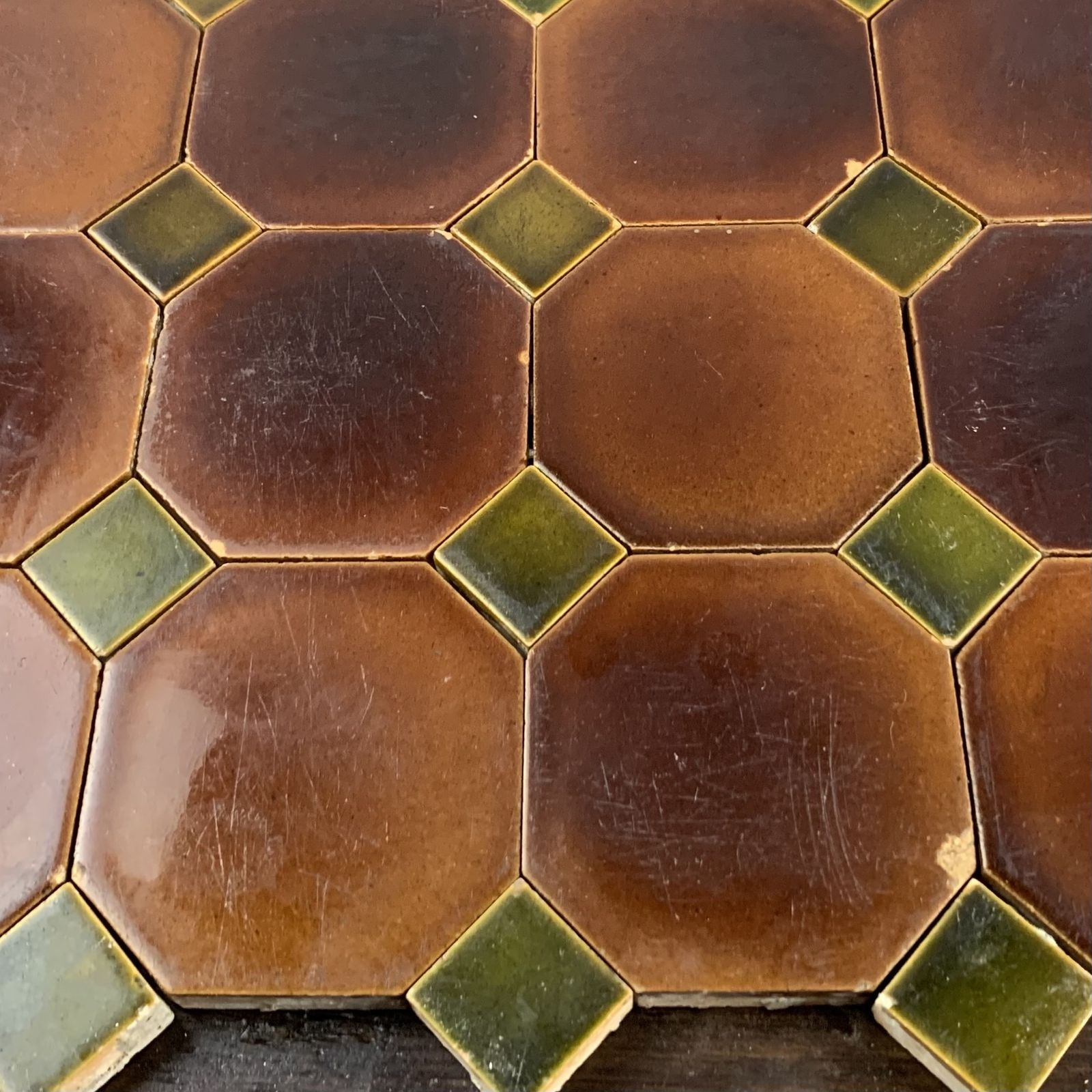 Set Of 16 Antique Octagonal And Square Tiles photo furniture