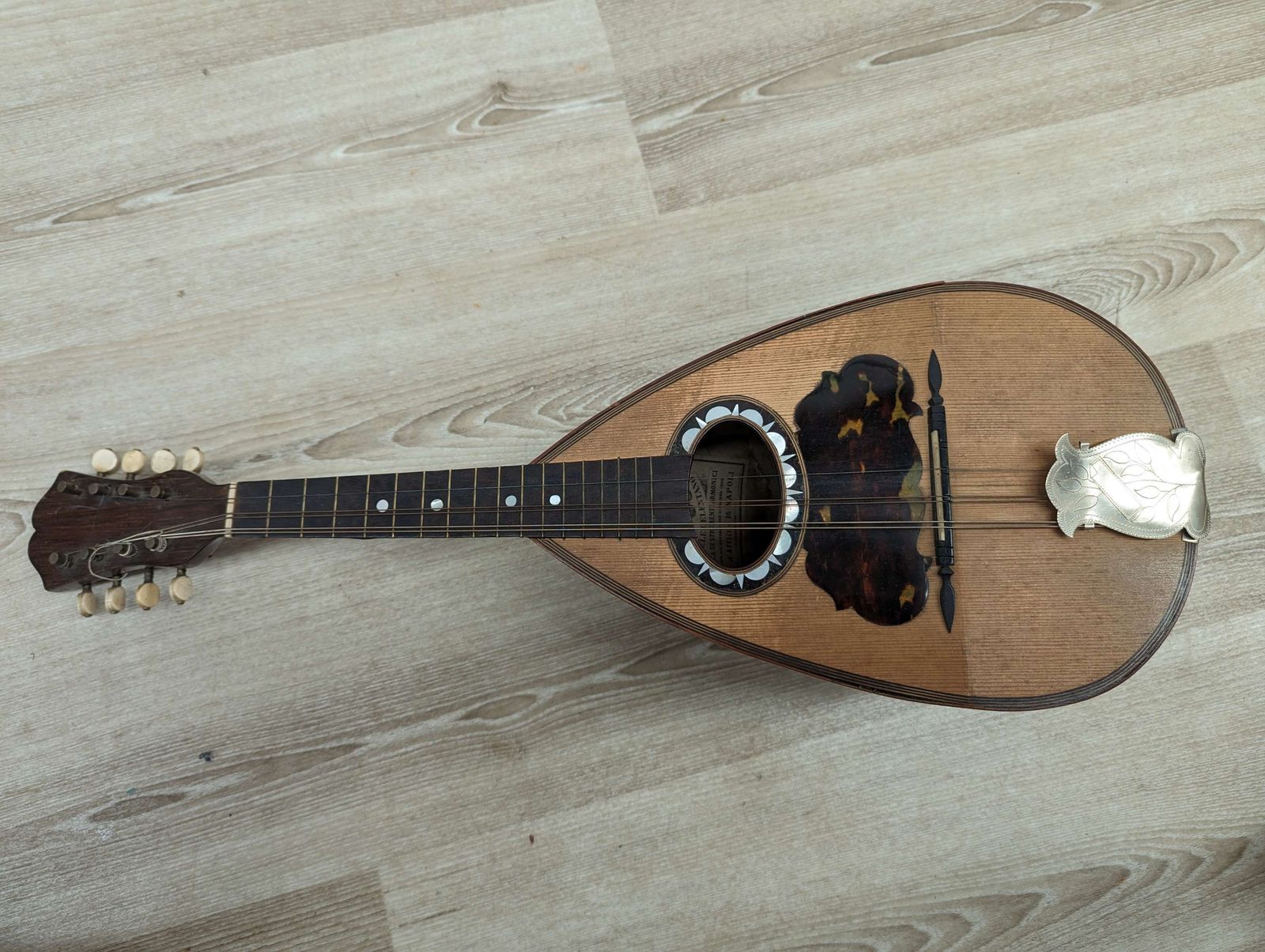 Italian Mandolin, 'Michele Celentano, Napoli photo furniture