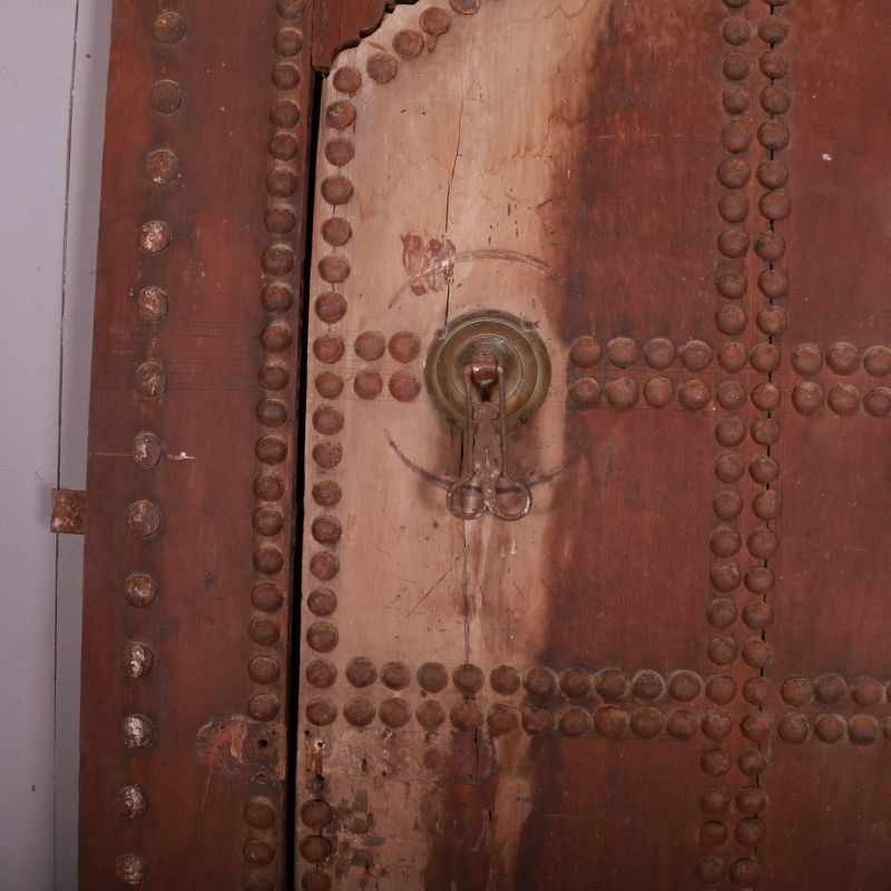 Moroccan Wooden Studded Door And Frame photo Home Fixtures