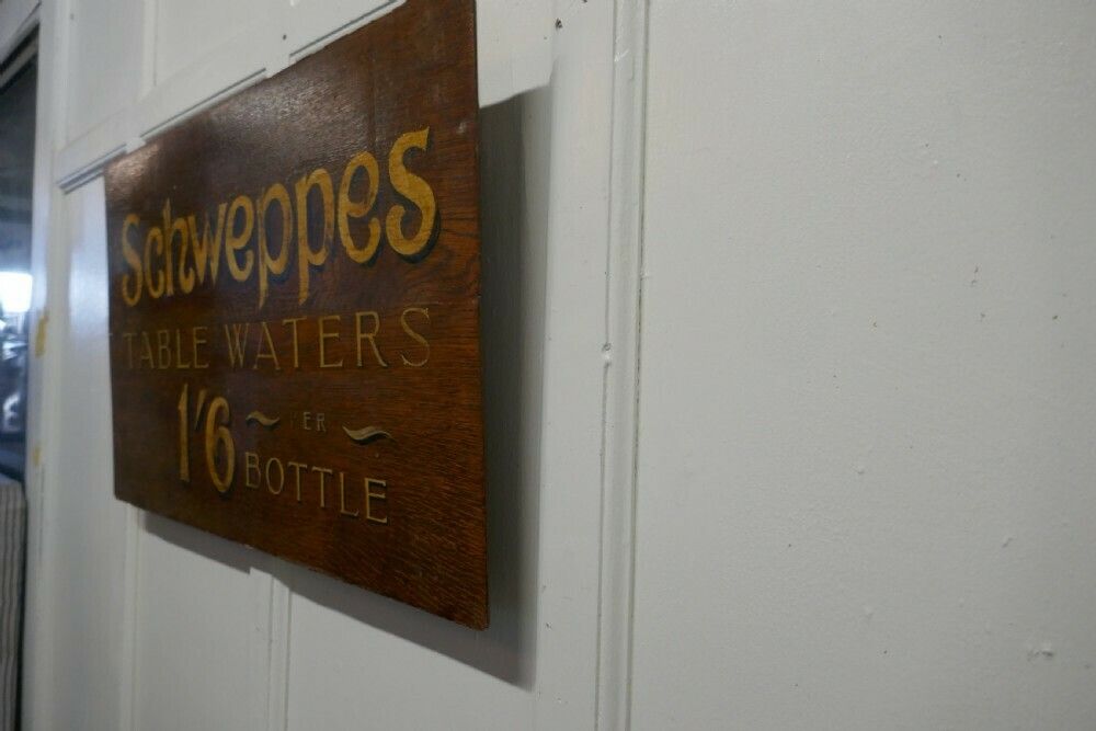 Schweppes Table Waters Oak Trade Sign Board photo Home Decor