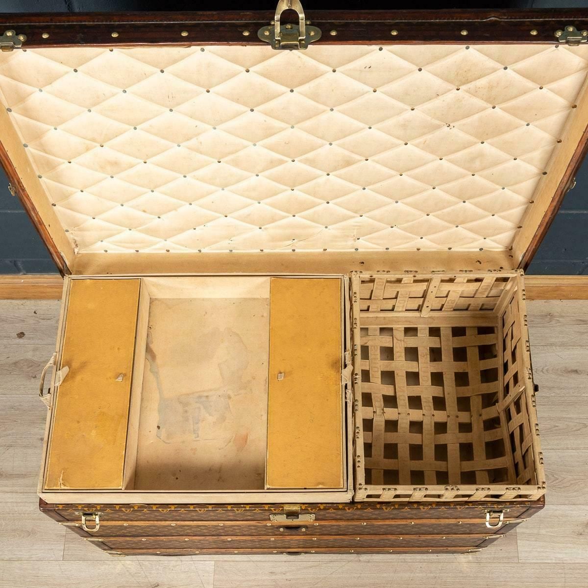 photo furniture 20th Century Louis Vuitton "Malle Haute" In Monogram Canvas, France, C.1910
