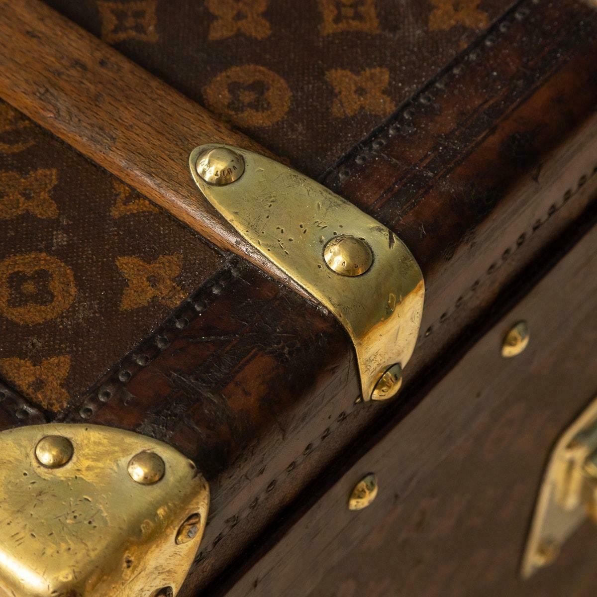 photo buy 20th Century Louis Vuitton "Malle Haute" In Monogram Canvas, France, C.1910