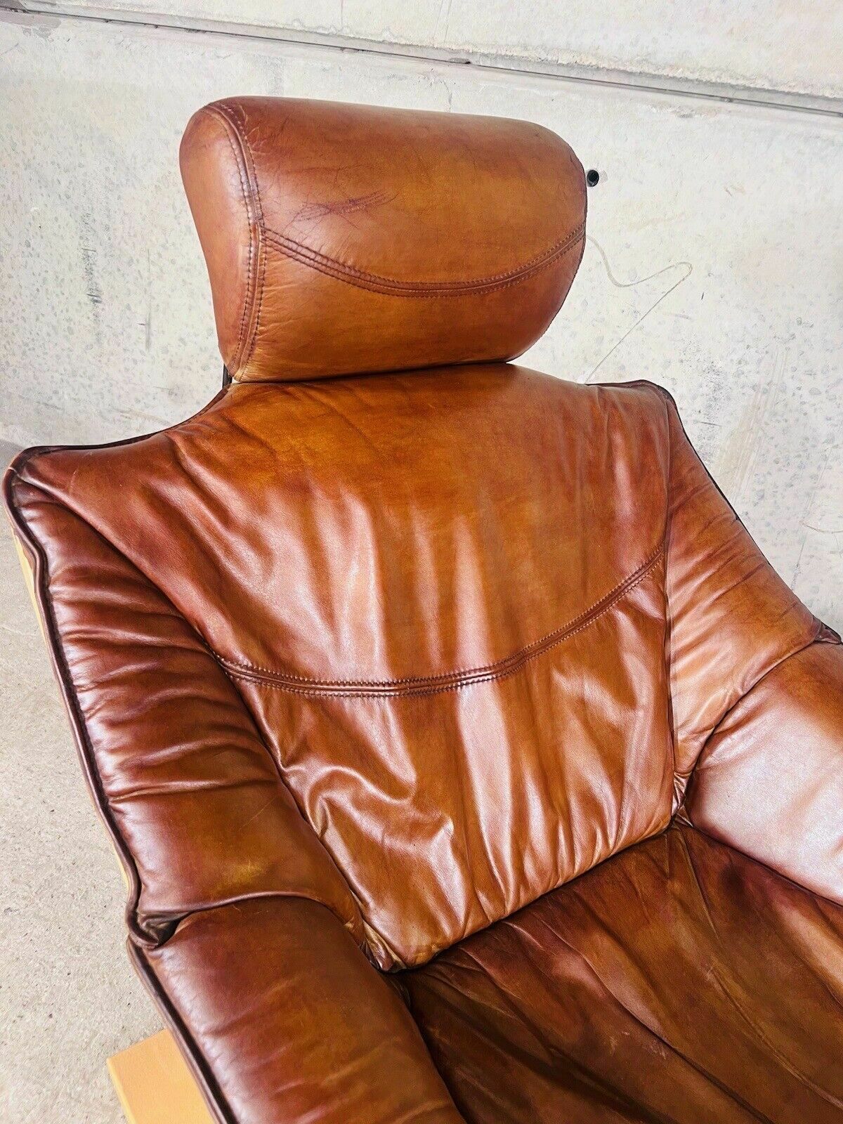 Pair Of Skippers Danish Kroken Tan Leather Chairs photo for sale