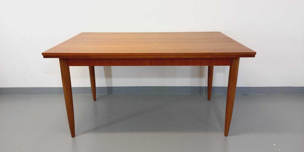 Table rectangulaire scandinave en teck photo furniture