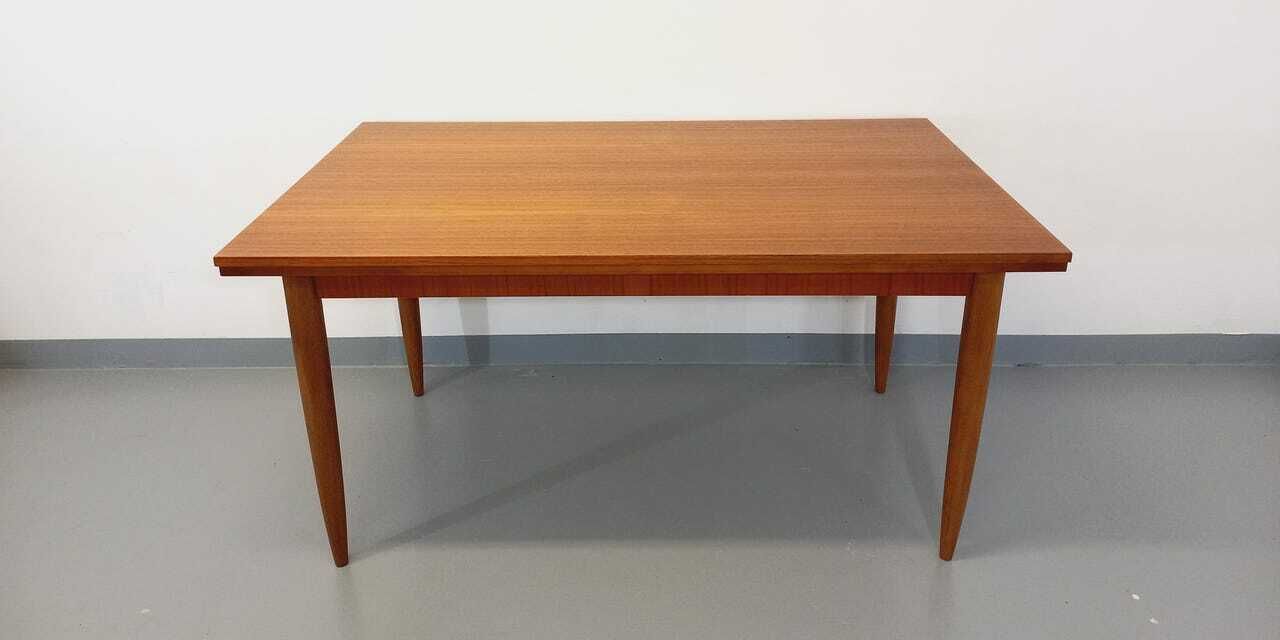 Table rectangulaire scandinave en teck photo for sale