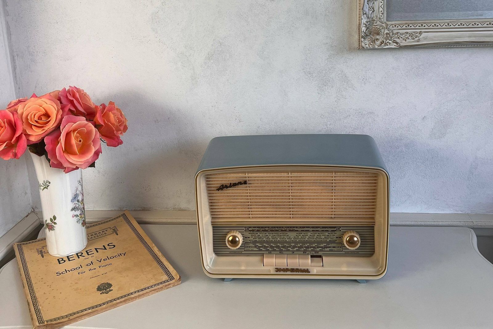 Vintage Radio Ariane 414 Imperial, Rundfunk Und Fernseh Upcycled photo Home Decor
