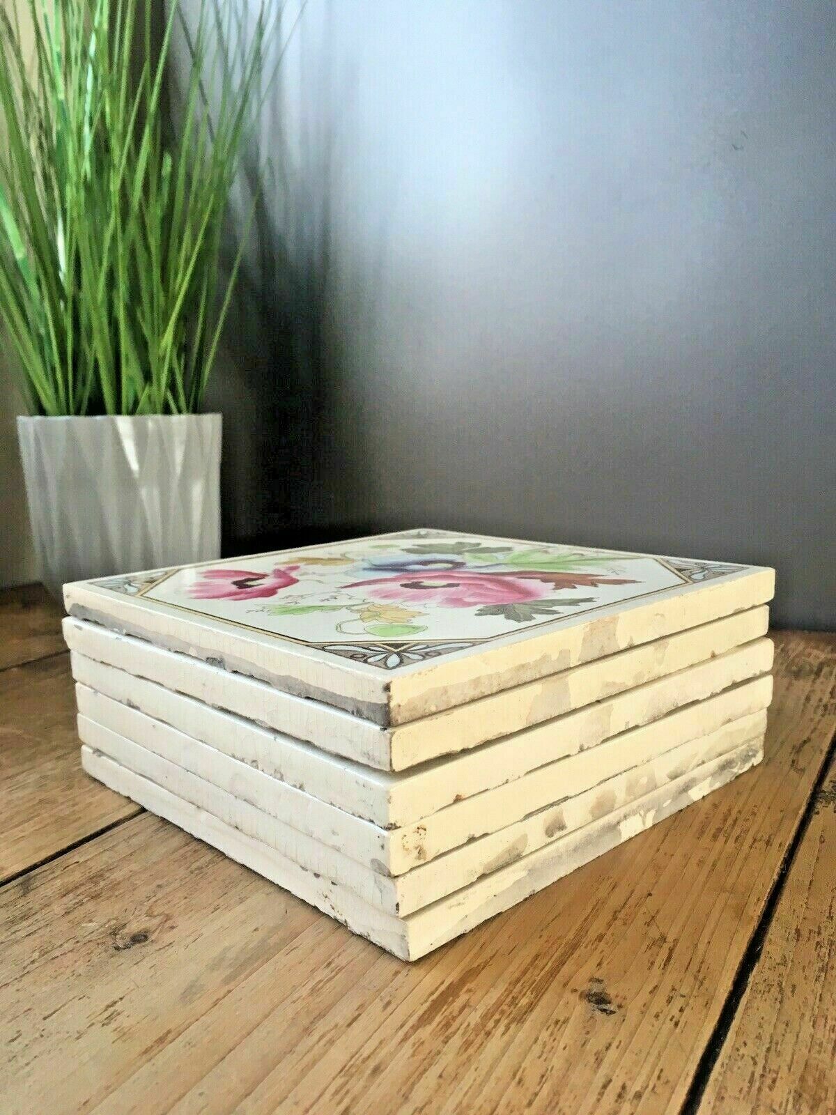 photo furniture 6 Aesthetic Movement W & E Corn Reclaimed Fireplace Floral Tiles Minton Interest