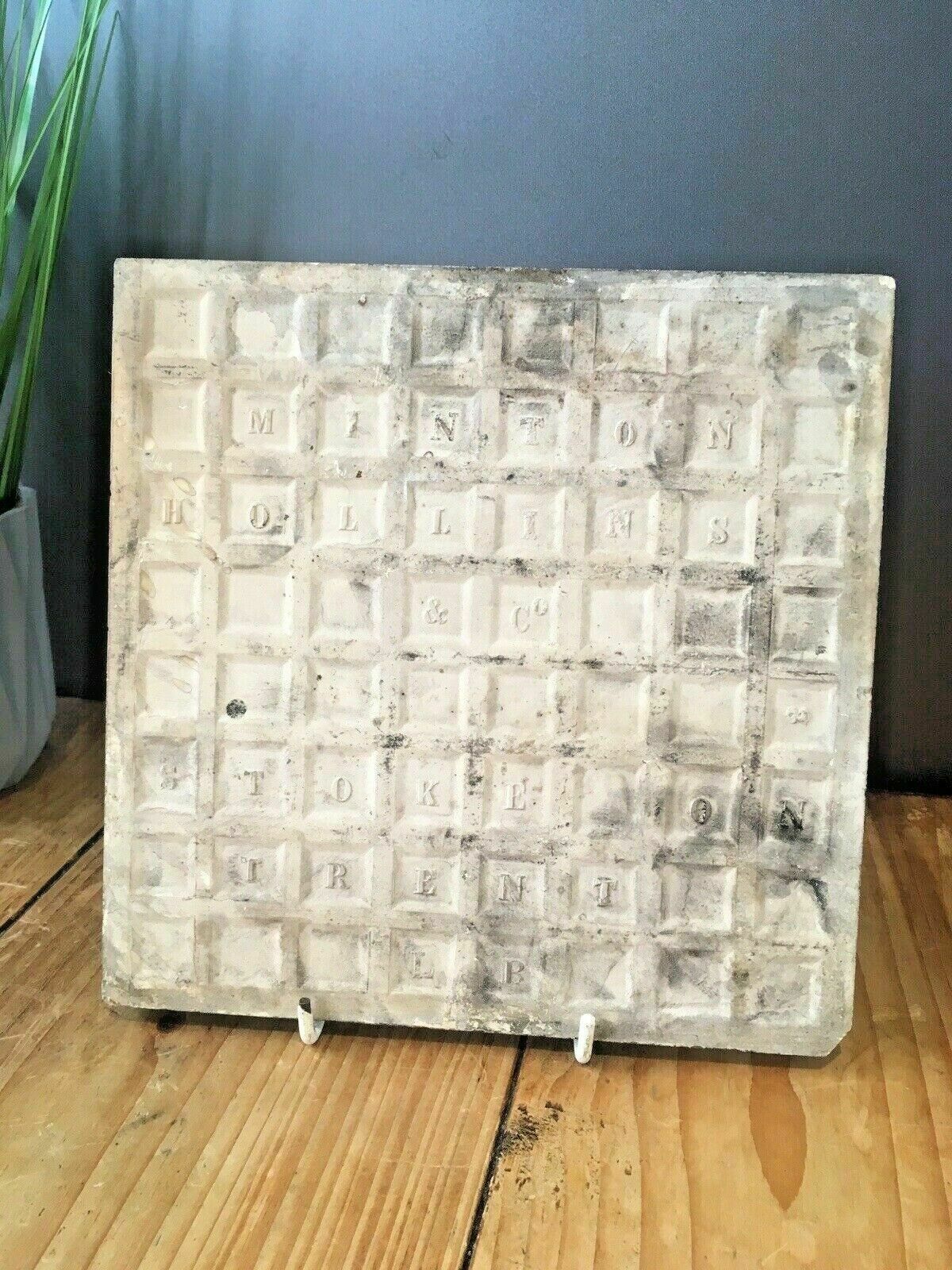 photo for sale Set Of 4 Antique Minton Hollins & Co Reclaimed Sun Sunburst Fireplace Wall Tiles