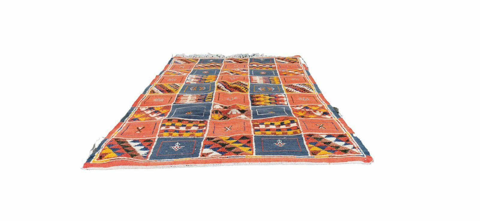 R581  Colourful Tribal Handmade Moroccan Rug. Medium Berber Carpet photo furniture