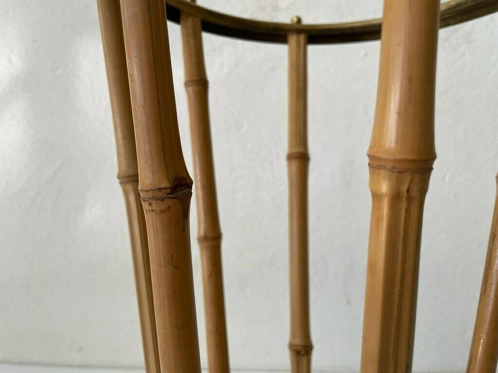 Mid Century Modern Bamboo & Brass Umbrella Stand, 1960s, Germany photo buy