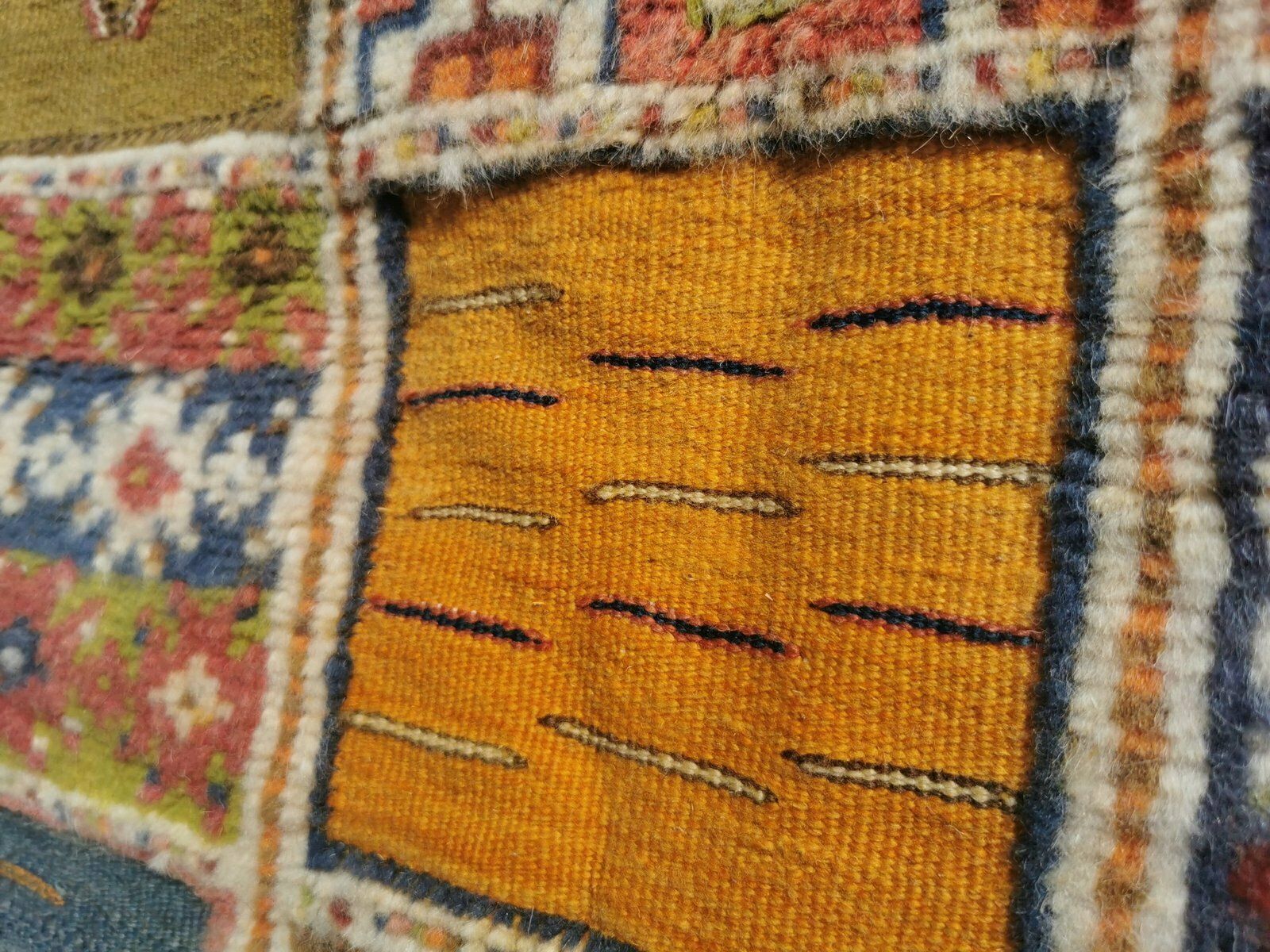 R49  Colourful Moroccan Berber Rug. Tribal Carpet Mad Of Camel Wool photo buy