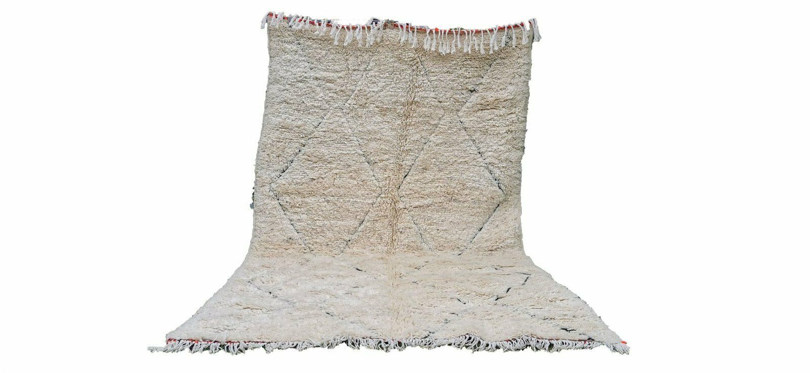 2bl8549 Genuine Moroccan Beni Ouarain Rug. Natural Wool. 8.5×4.9ft