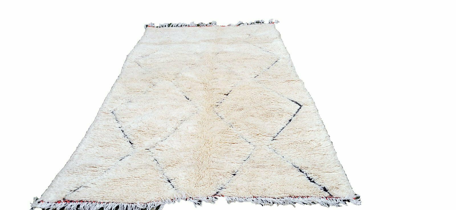 2bl8549 Genuine Moroccan Beni Ouarain Rug. Natural Wool. 8.5×4.9ft photo furniture