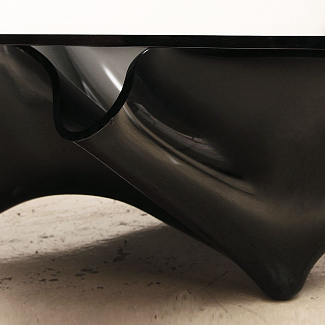 Postmodern Xxl Laurel Fyfe Sculptural Coffee Table Black Glass 1990s photo 8560.0