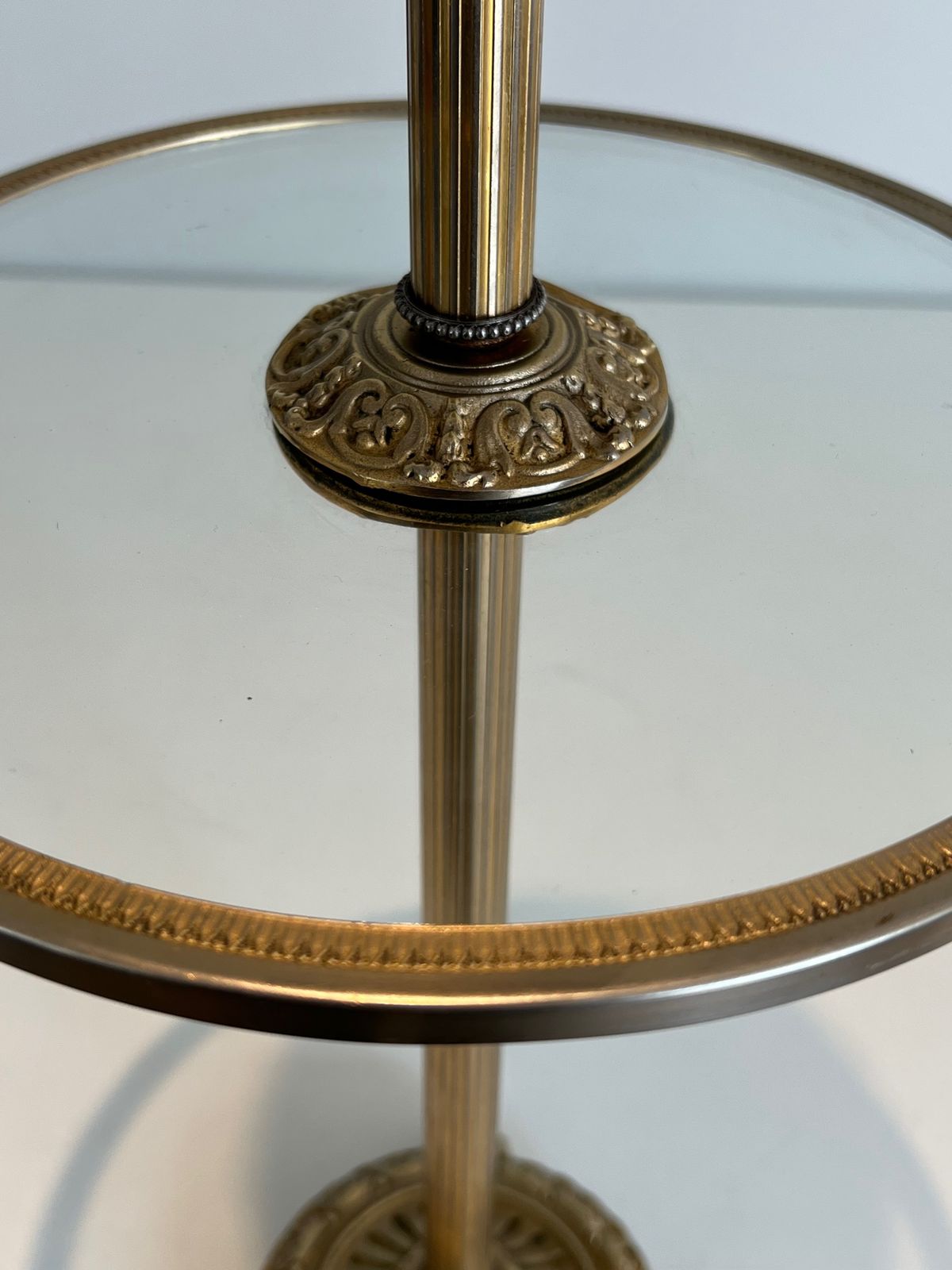 photo buy Pedestal Ashtray In Bronze, Glass And Brass From Maison Baguès