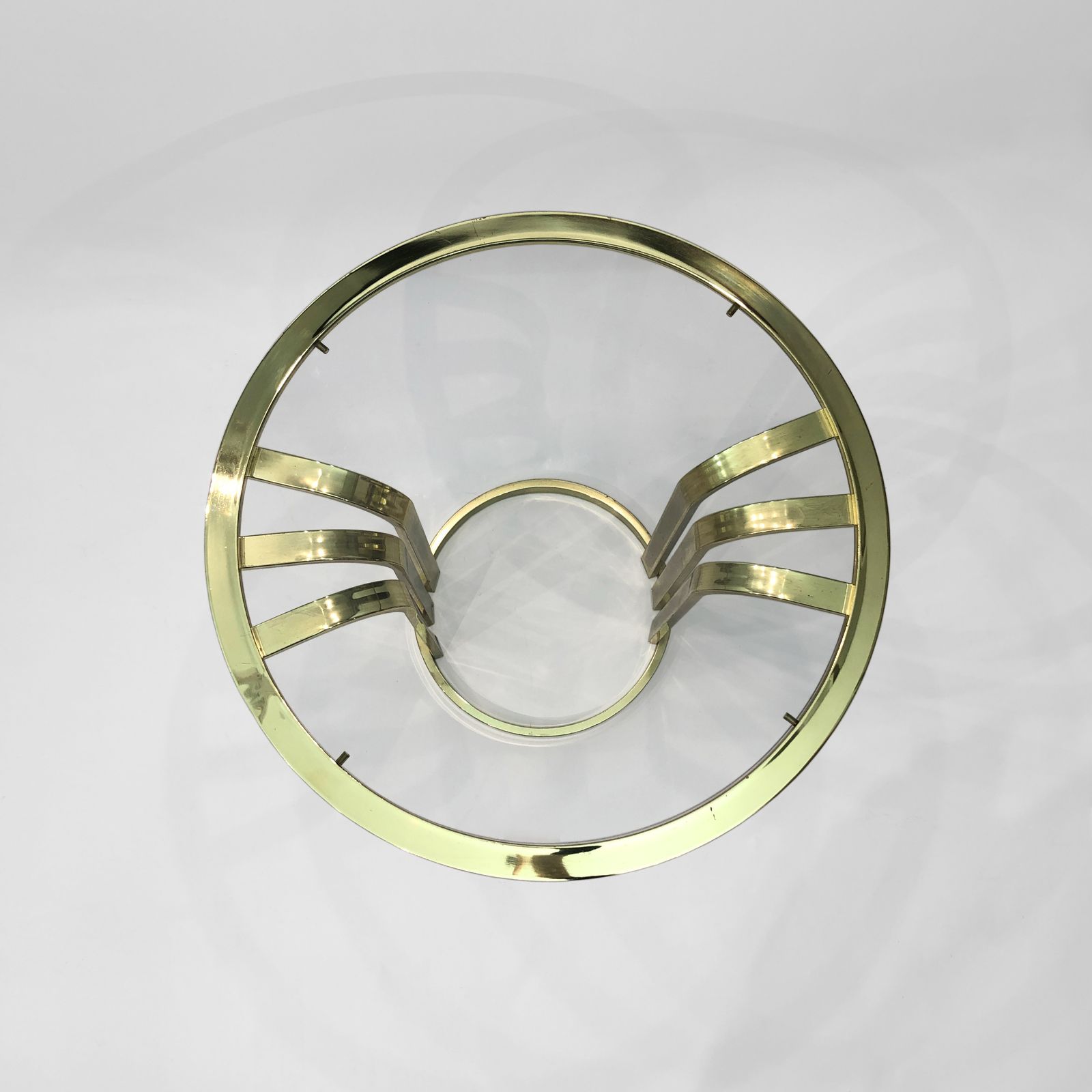 Brass Plated Art Deco Style Side Table 1970s Glamour Mid Century photo Furniture