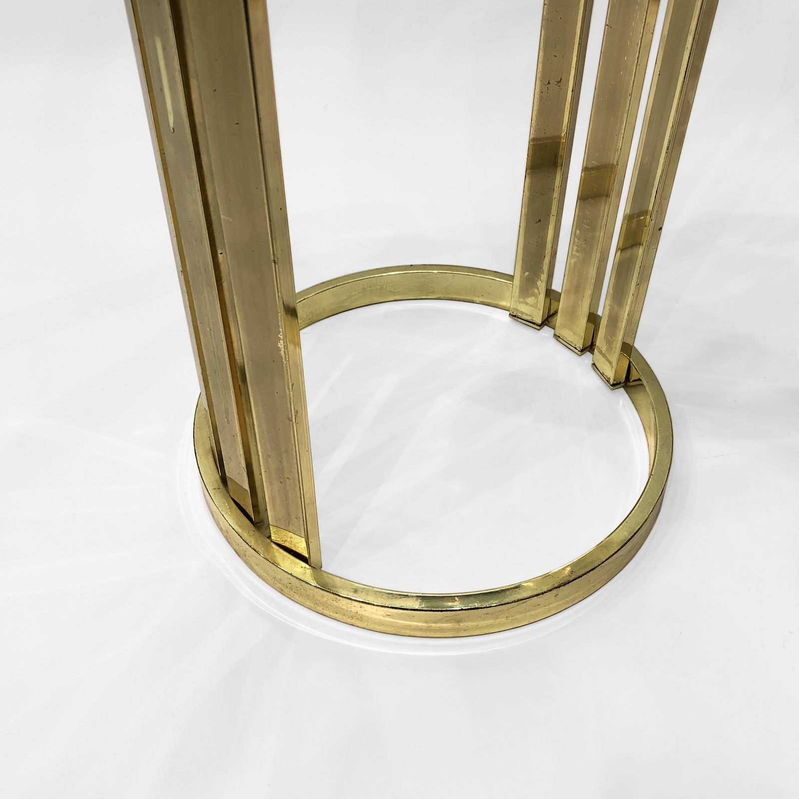 photo furniture Brass Plated Art Deco Style Side Table 1970s Glamour Mid Century