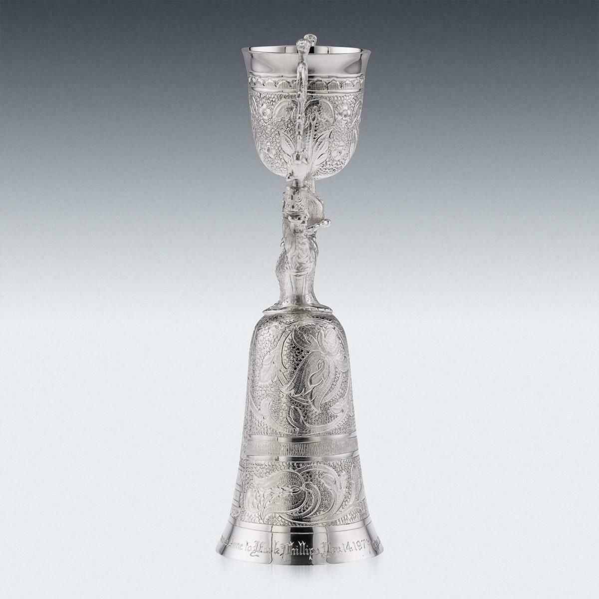 20th Century, Royal Wedding Solid Silver Wager Cup, London, C.1973 photo furniture