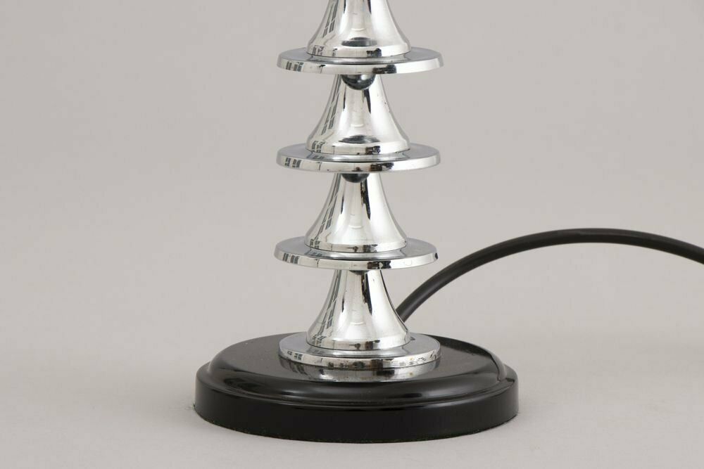 British Modernist Art Deco Table Lamp With Original Opal Glass Shade C.1930 photo for sale