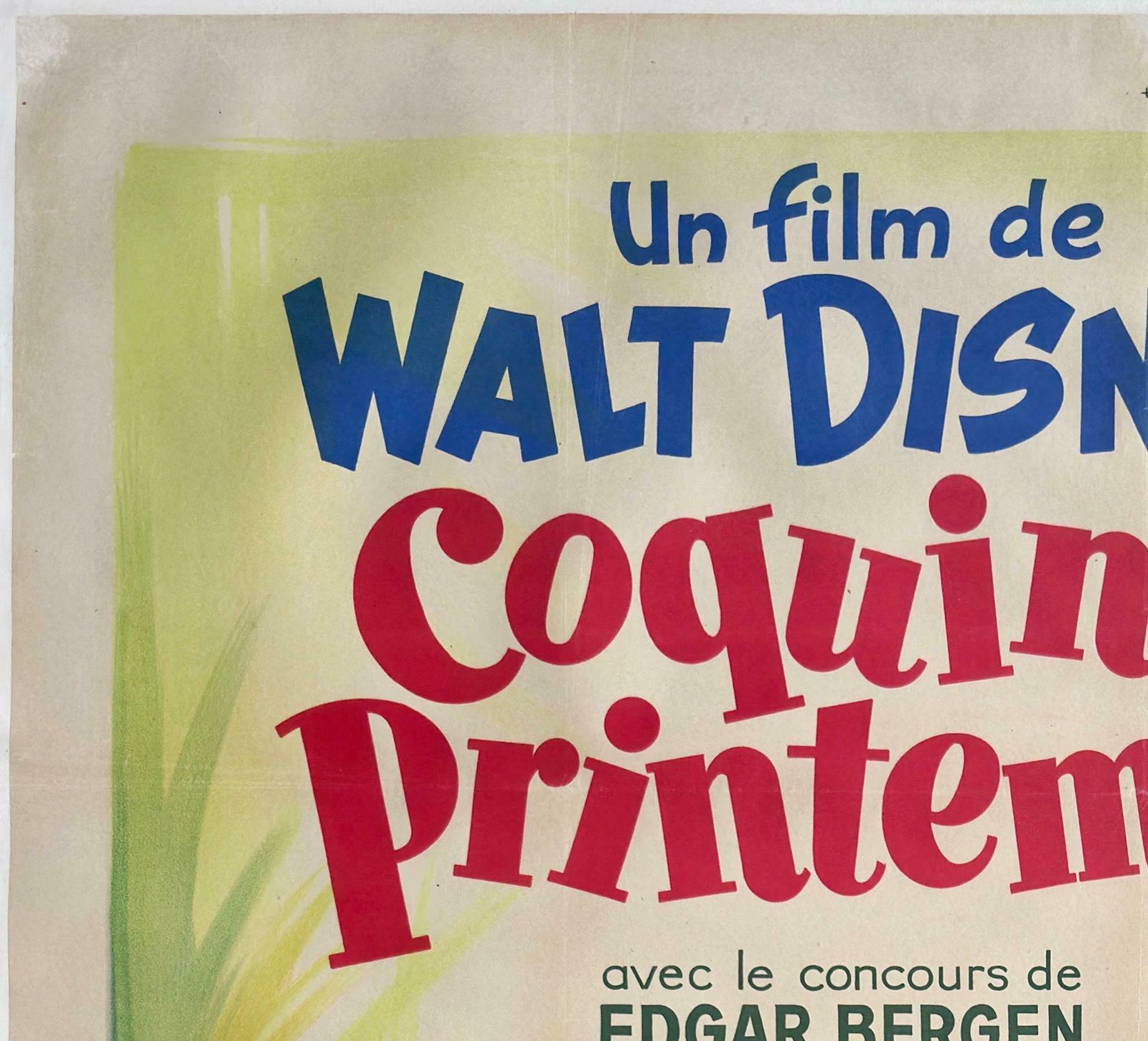 Fun And Fancy Free 1947 French Grande Film Movie Poster, Disney photo for sale