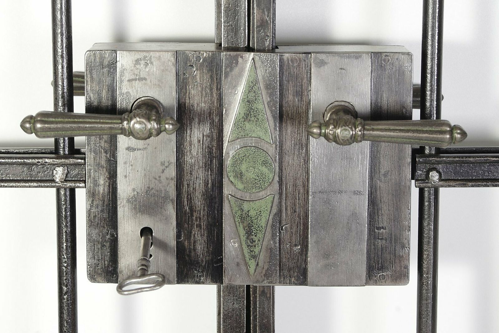 photo vintage Antique Iron Wrought Double Doors, Bohemia, 1880s