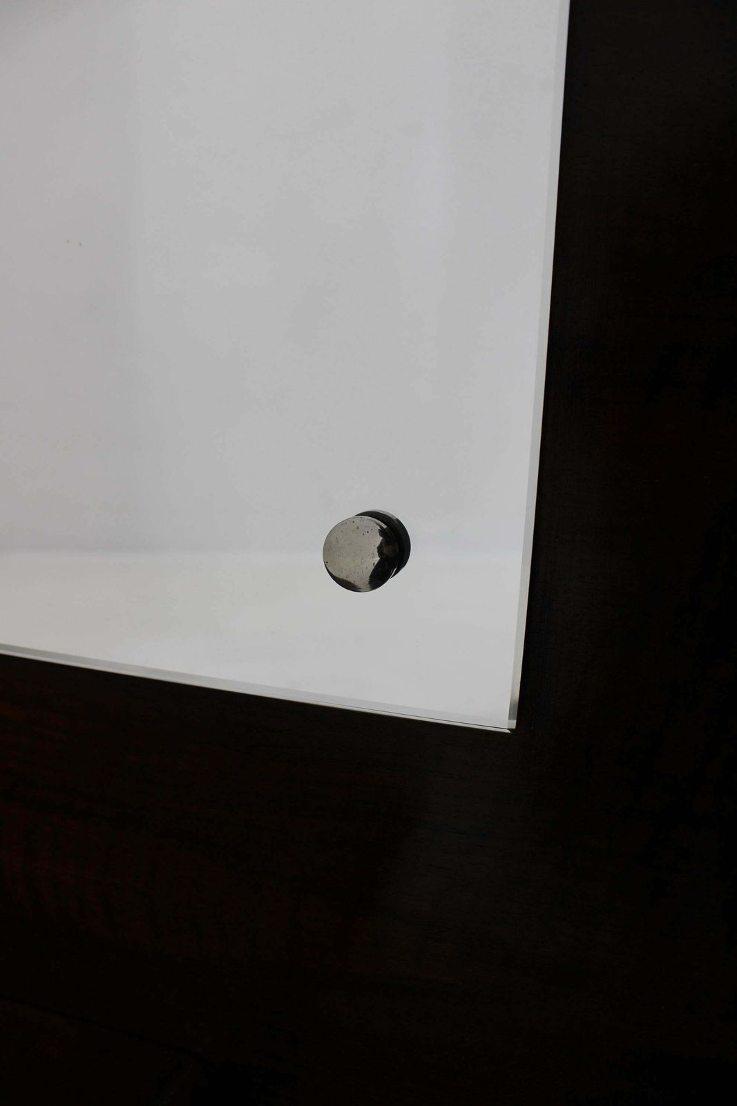 photo vintage 1930s Art Deco Toilet Cabinet With Mirror In Walnut, Czechoslovakia