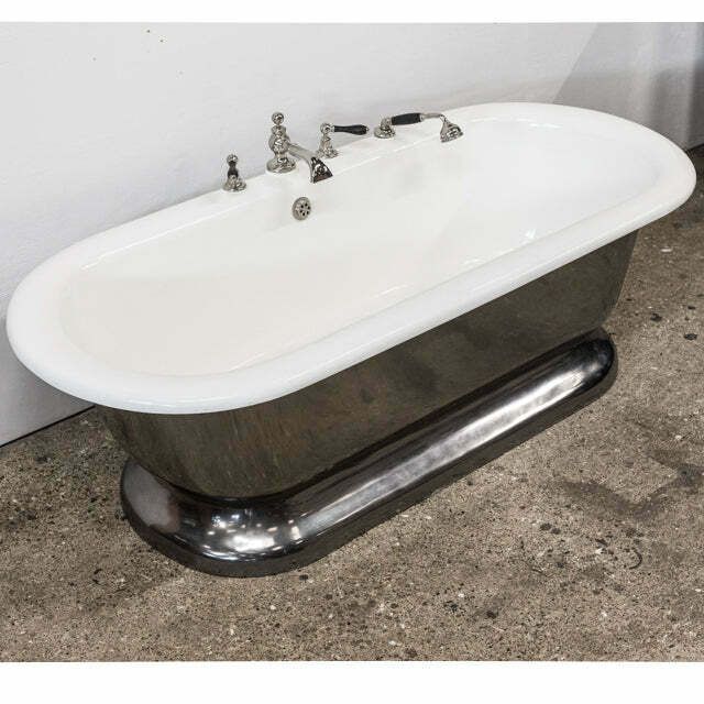 Reclaimed American Art Deco Style Polished Double Ended Bath photo for sale