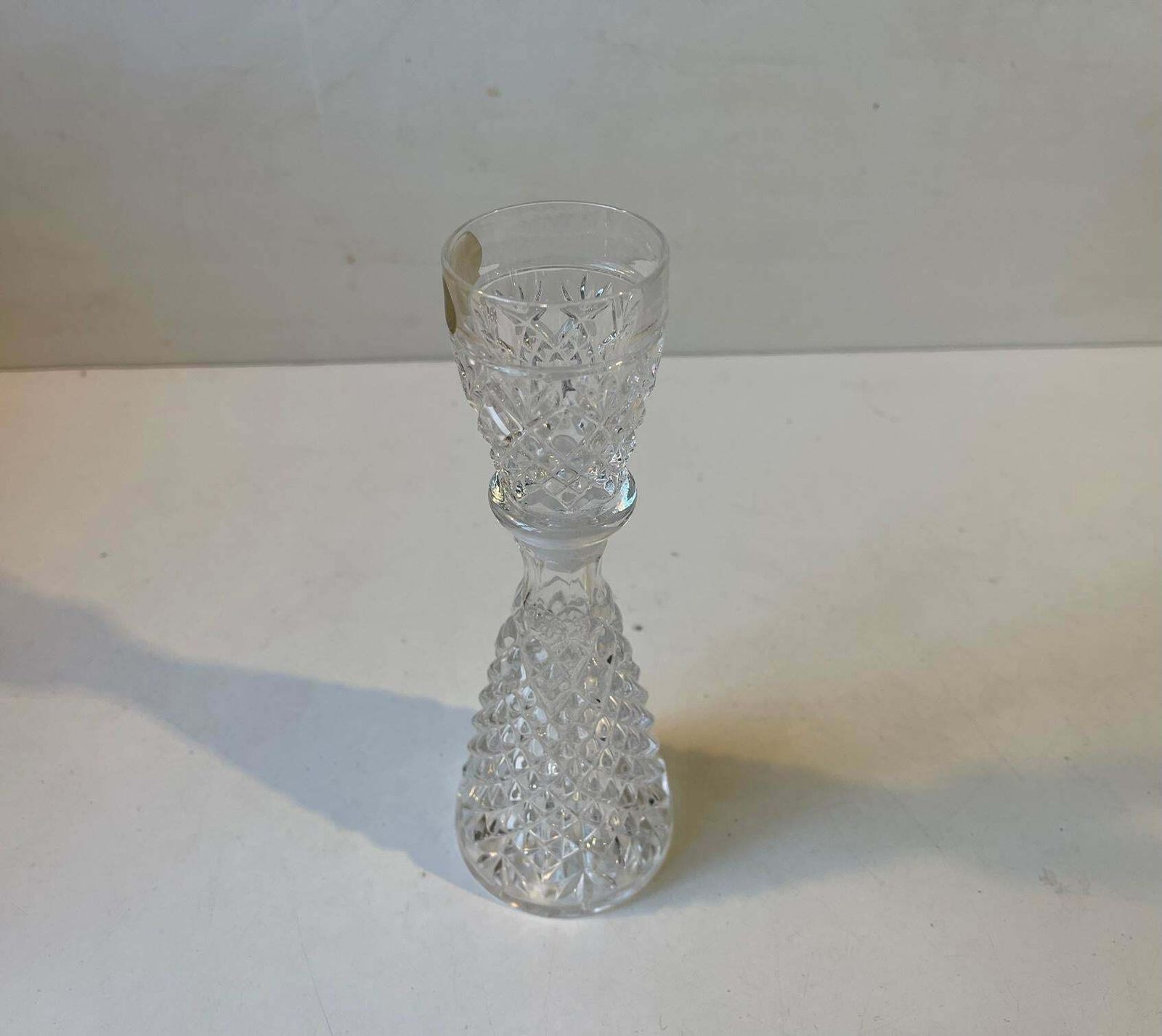 I Drink On My Own, Bohemian Cut Crystal Decanter, 1970s photo for sale
