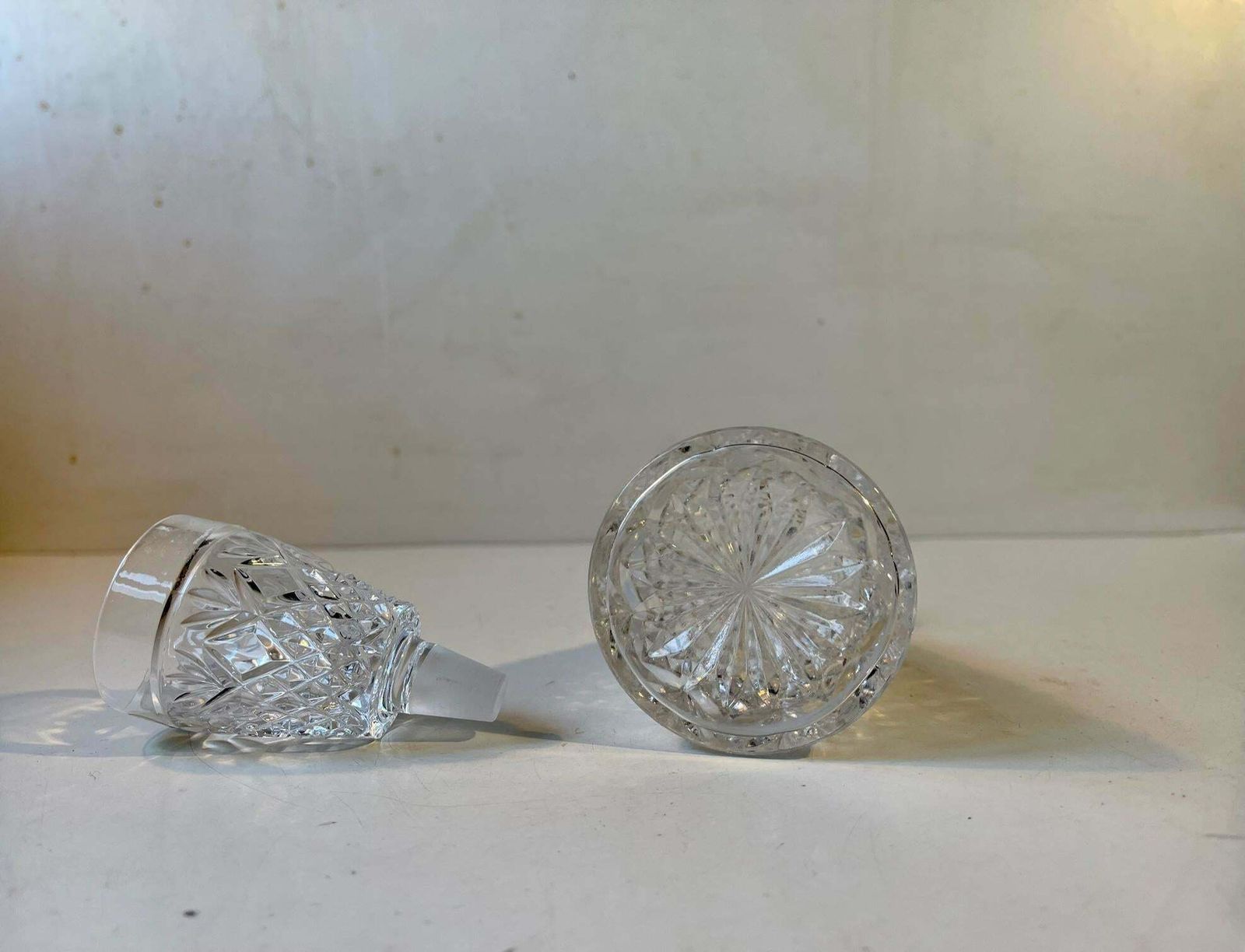 I Drink On My Own, Bohemian Cut Crystal Decanter, 1970s photo Home Decor