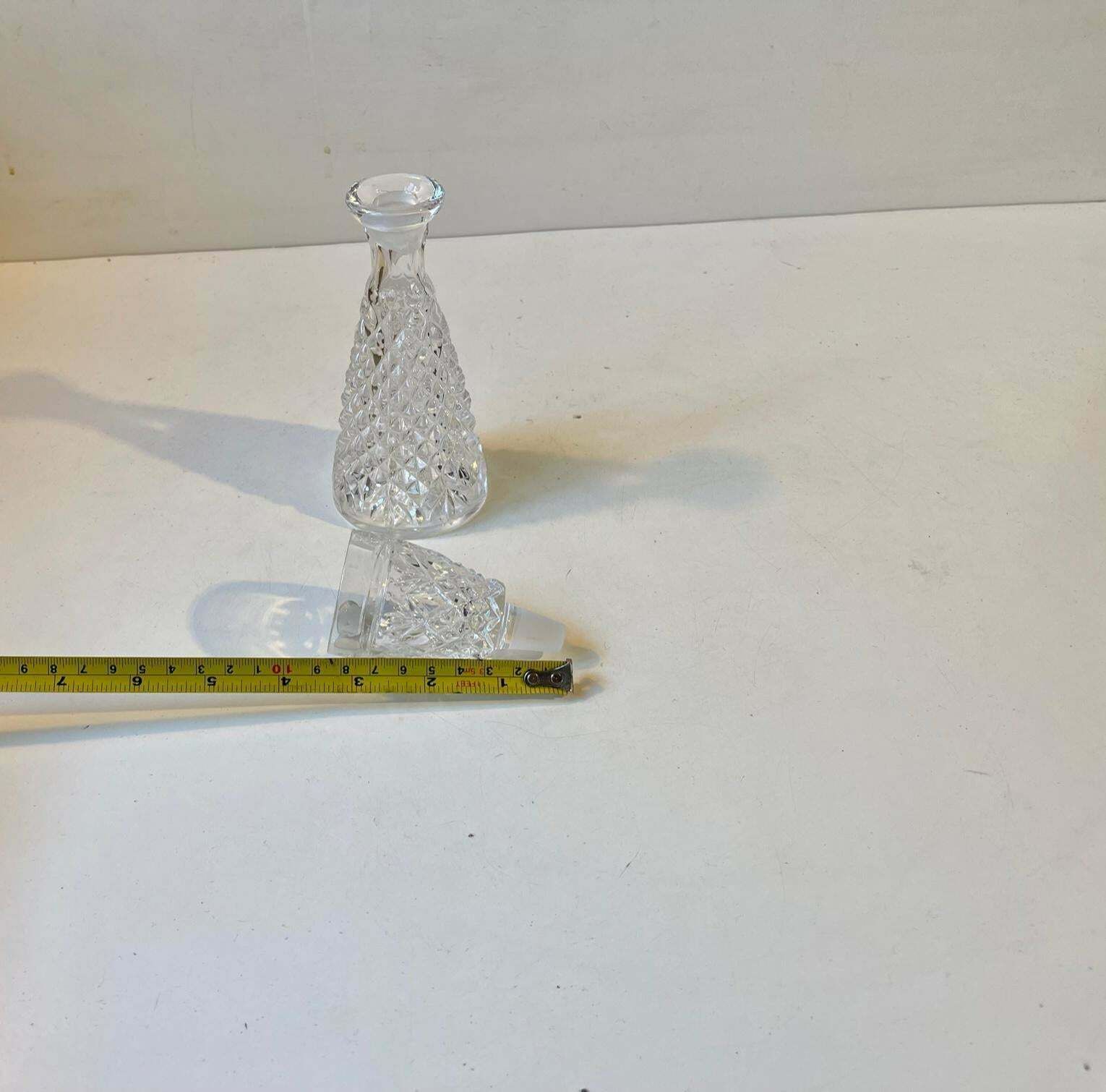 I Drink On My Own, Bohemian Cut Crystal Decanter, 1970s photo vintage