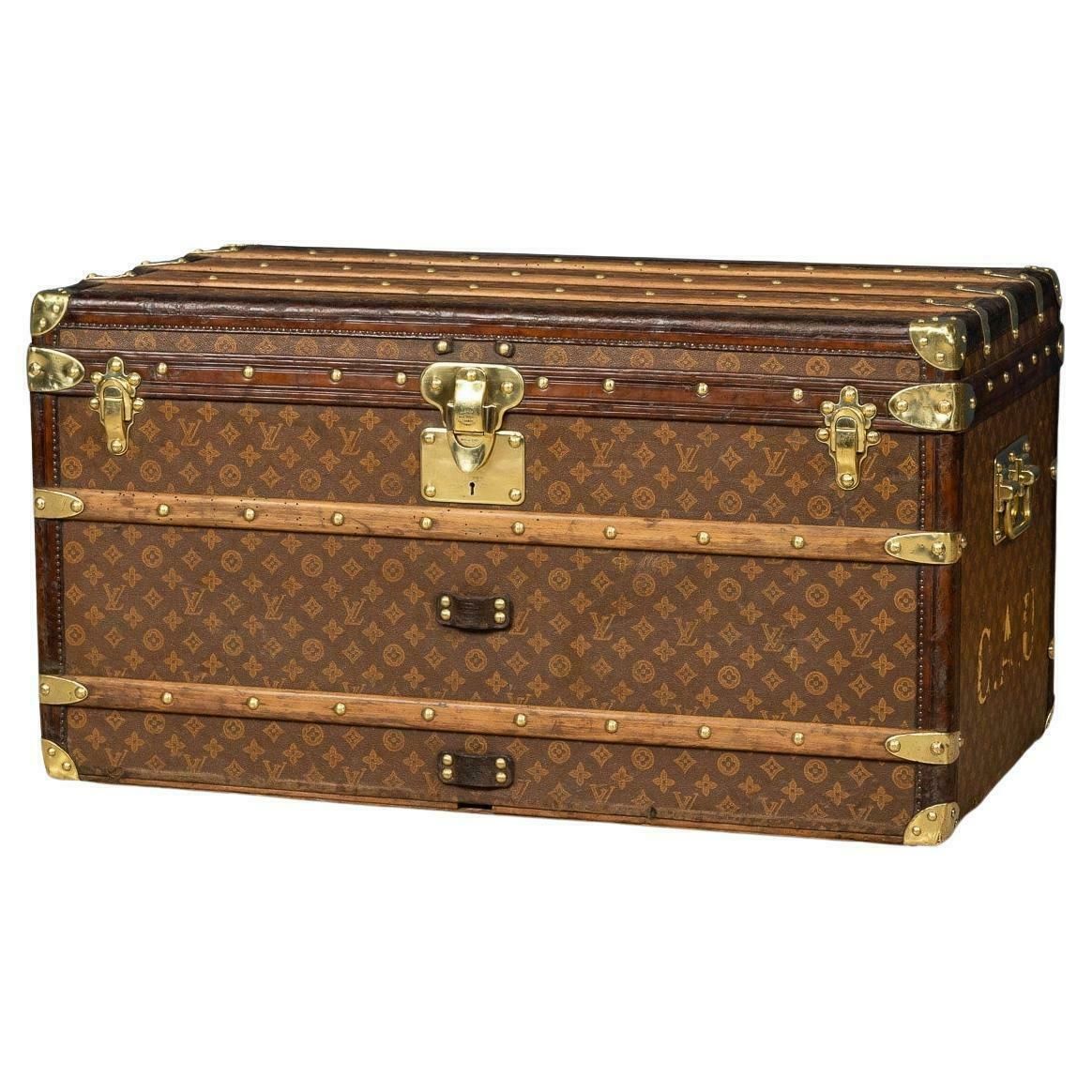 20th Century Louis Vuitton Trunk In Monogram Canvas, France, C.1900