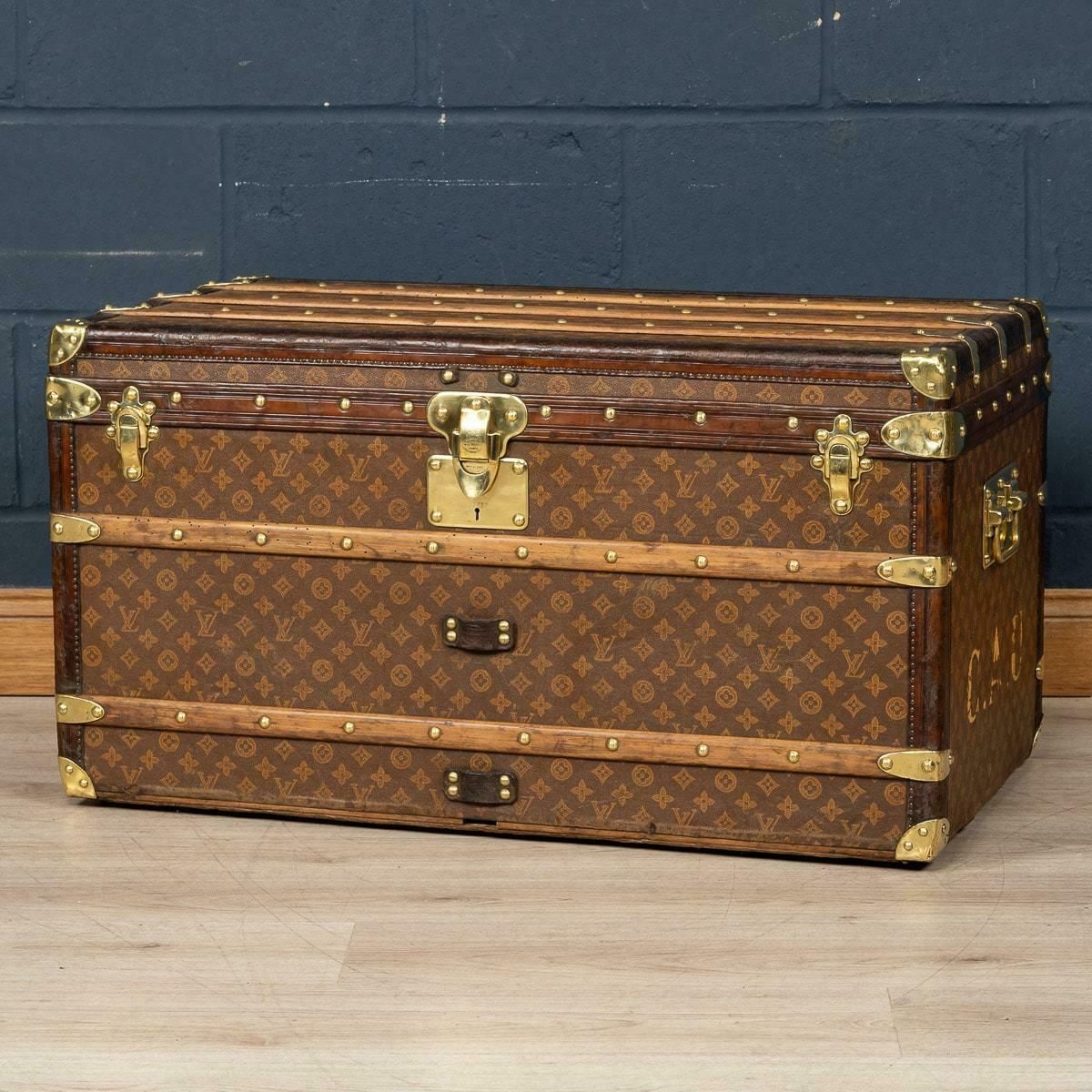 20th Century Louis Vuitton Trunk In Monogram Canvas, France, C.1900 photo buy