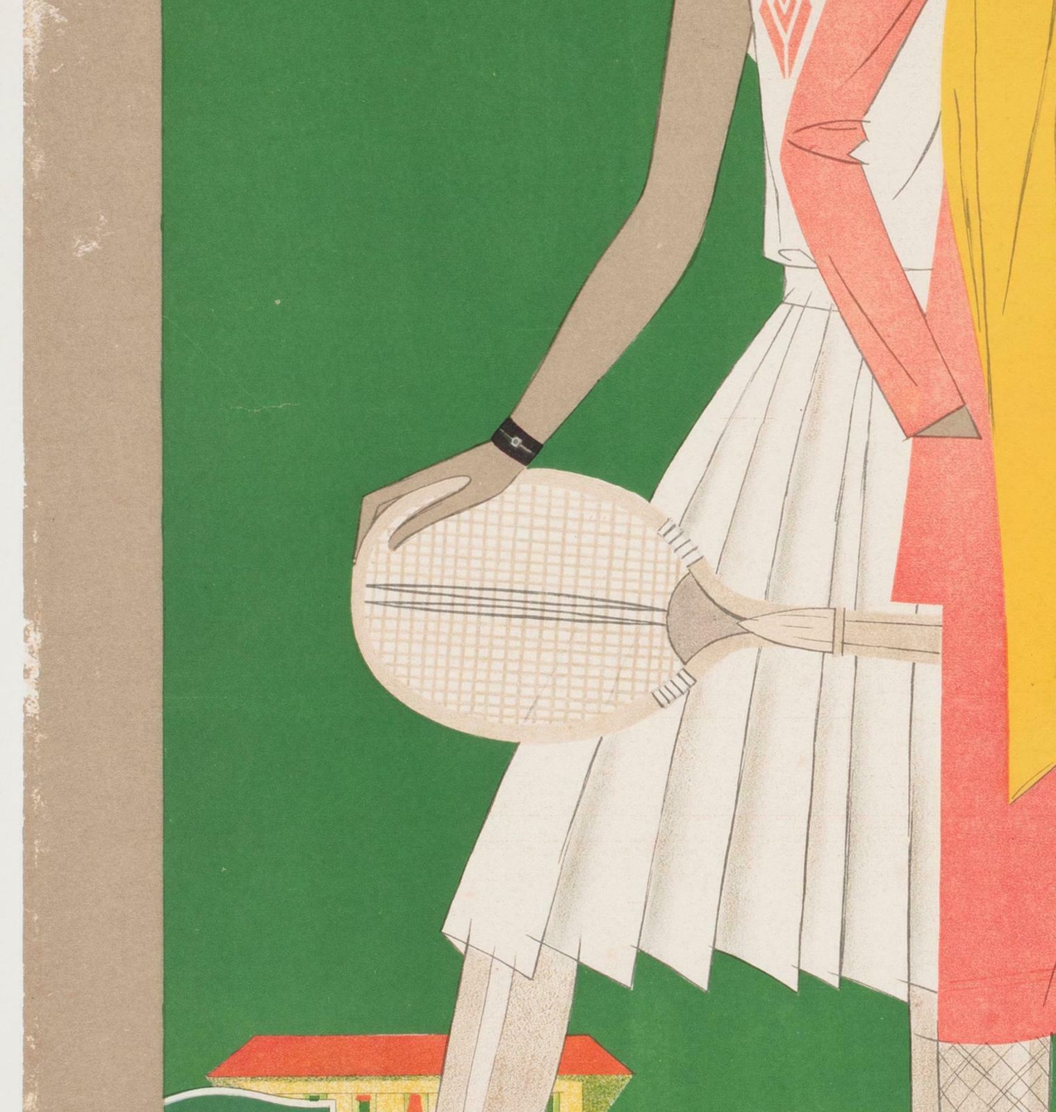 Brides Les Bains 1929 French Railway Travel Advertising Poster, Leon Benigni photo 3315.0