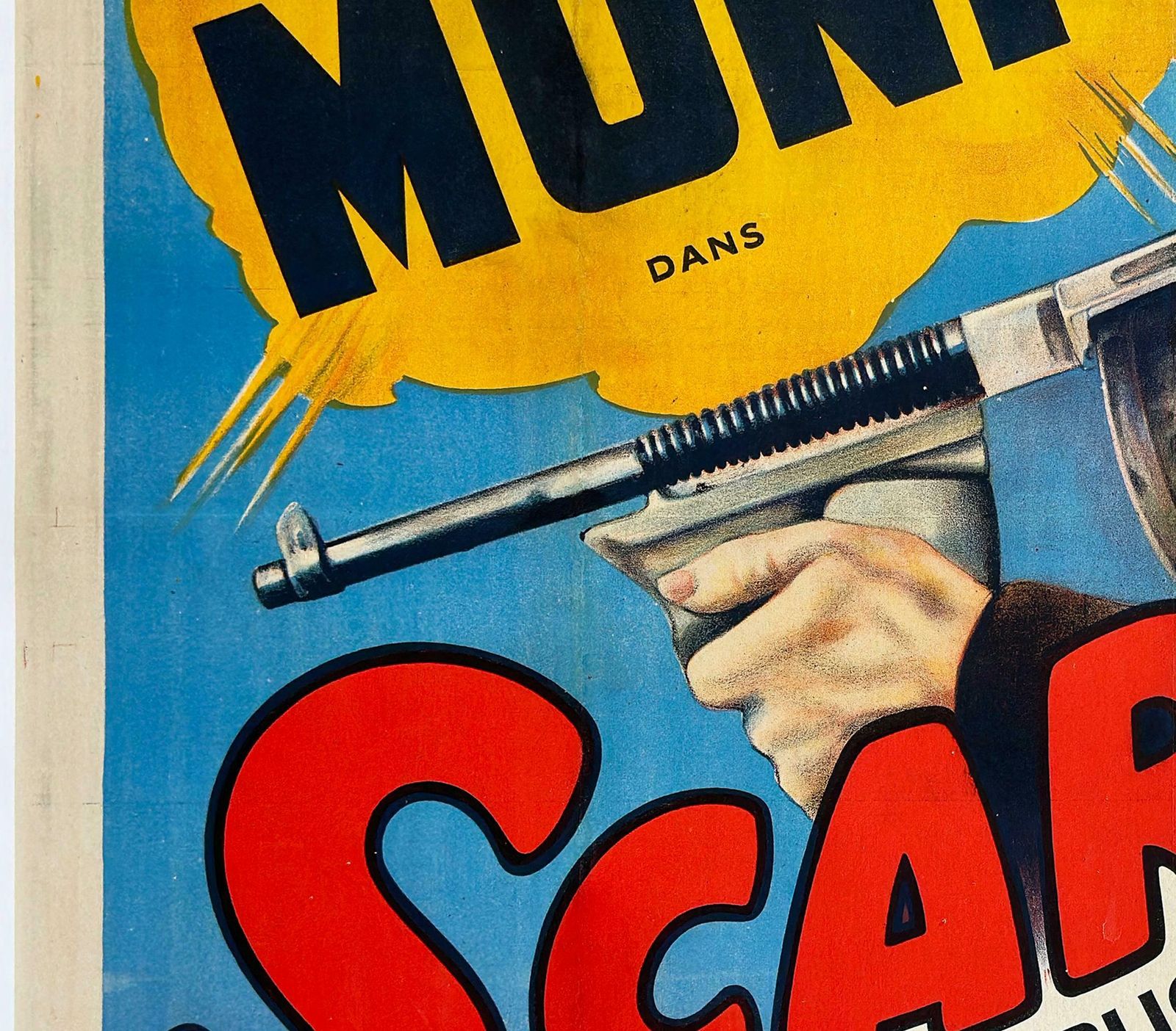 Scarface 1940's French Grande Film Movie Poster, Boris Grinsson photo 5200.0