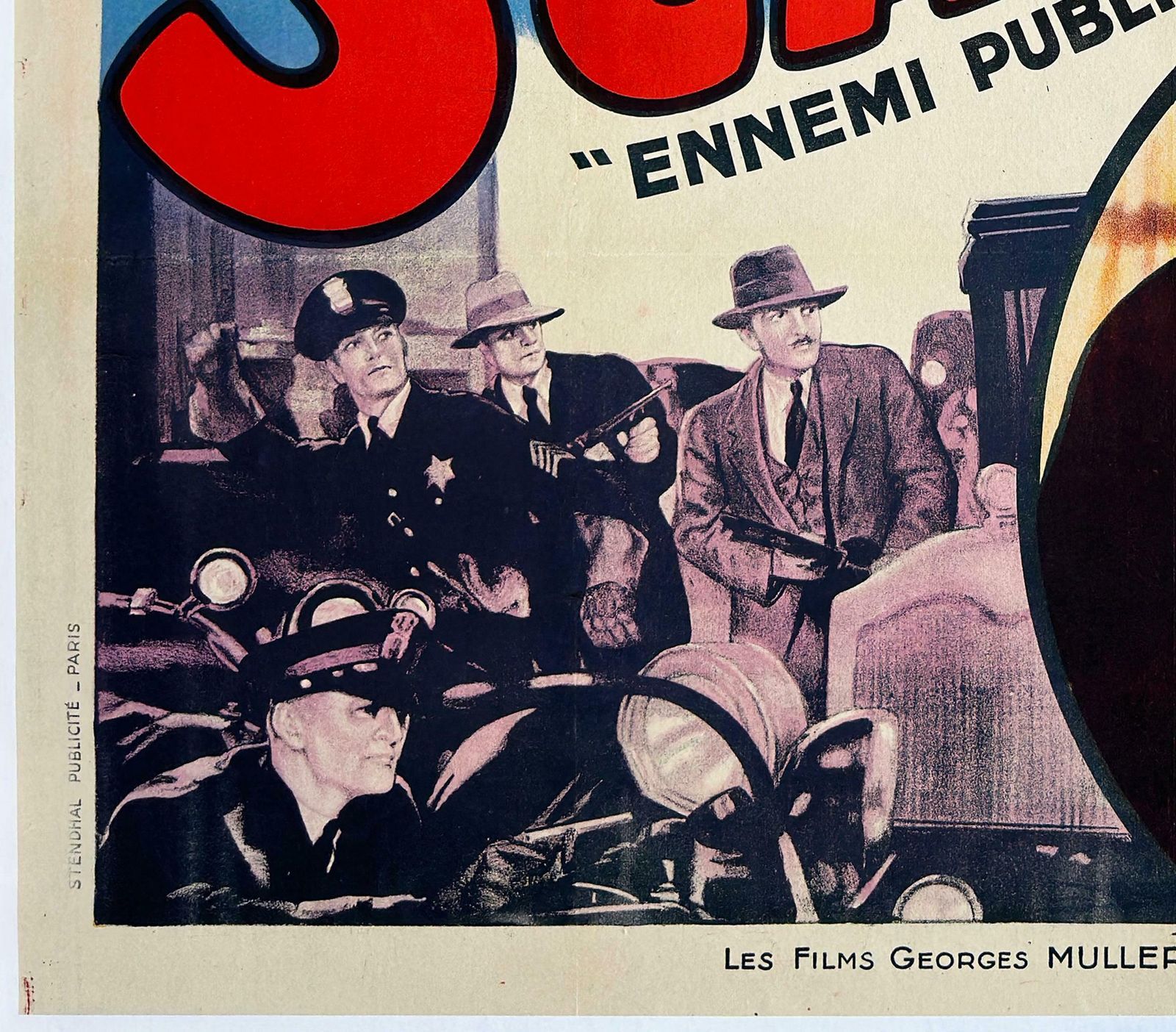 Scarface 1940's French Grande Film Movie Poster, Boris Grinsson photo buy