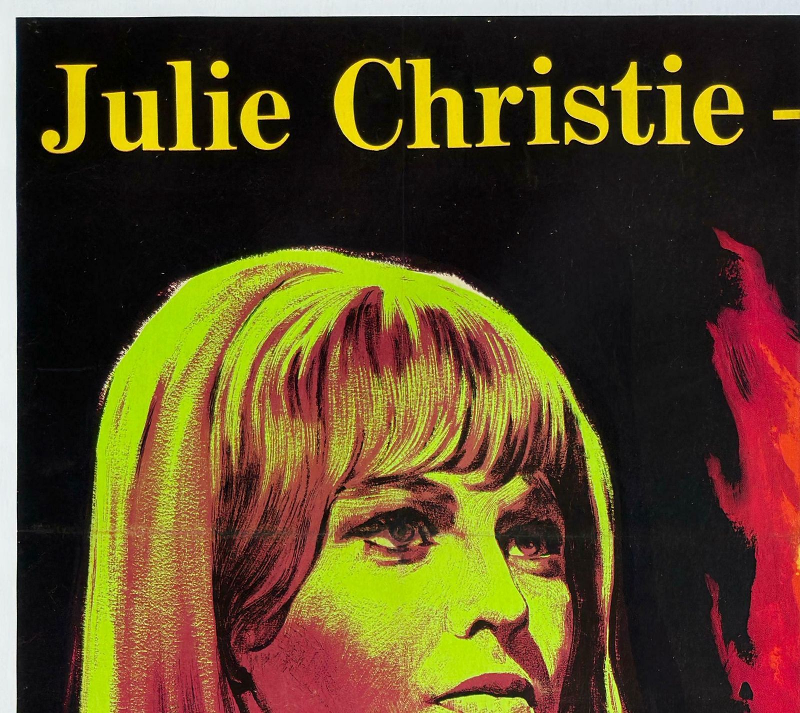 "Fahrenheit 451" 1967 French Grande Film Movie Poster, Guy Gerard Noel photo vintage