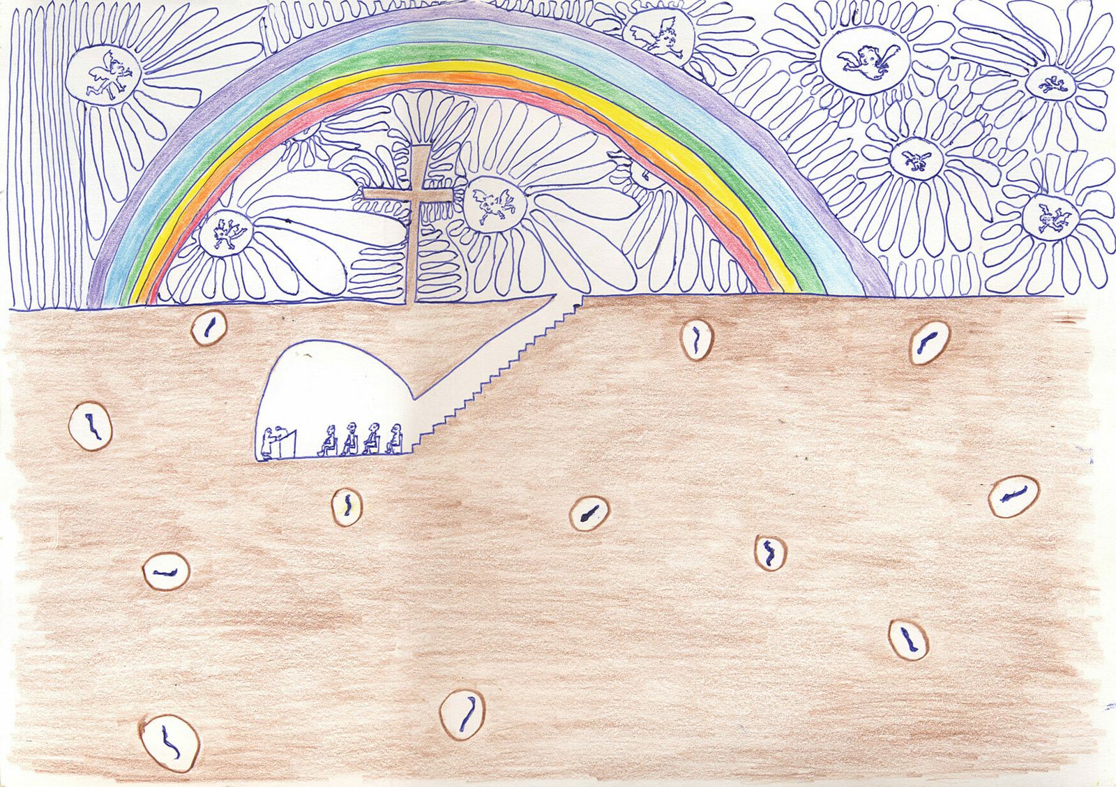 Original Contemporary Mixed Media Drawing: Bertold Stallmach, “Untitled (Secret Church) ”, 2009 photo furniture