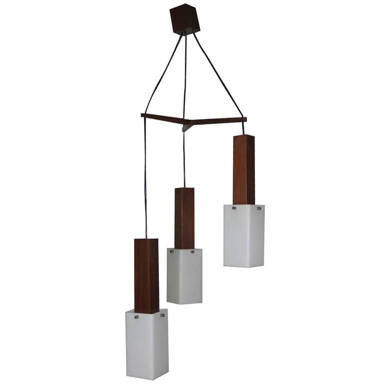 Midcentury Italian Chandelier, Harvey Guzzini, 1960s