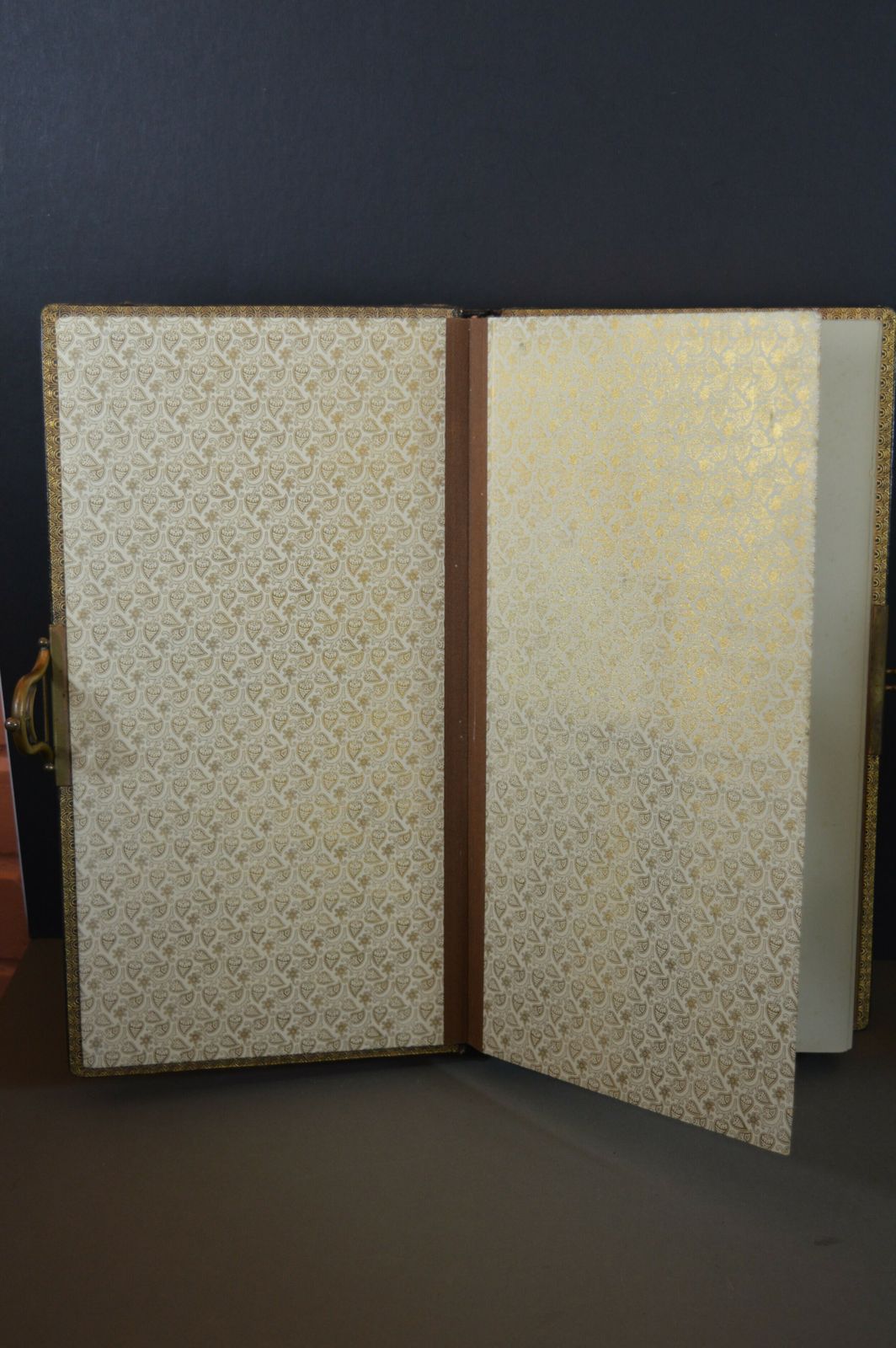 Large Tooled Leather Photo Album With 26 Photos C1890 photo furniture